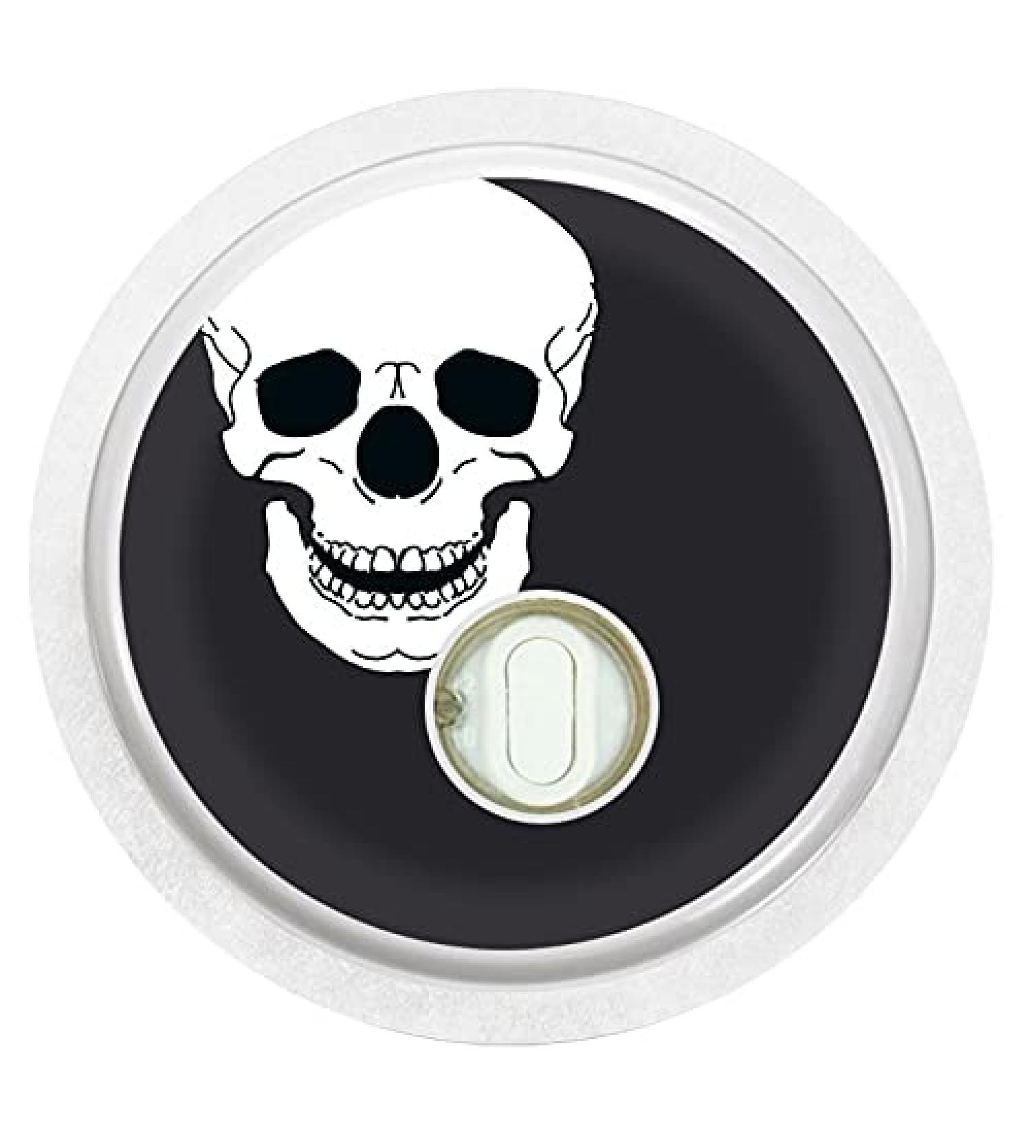 Sticker for FreeStyle Libre 3 Sensor 2x Skull myDili Diabetes Color Black