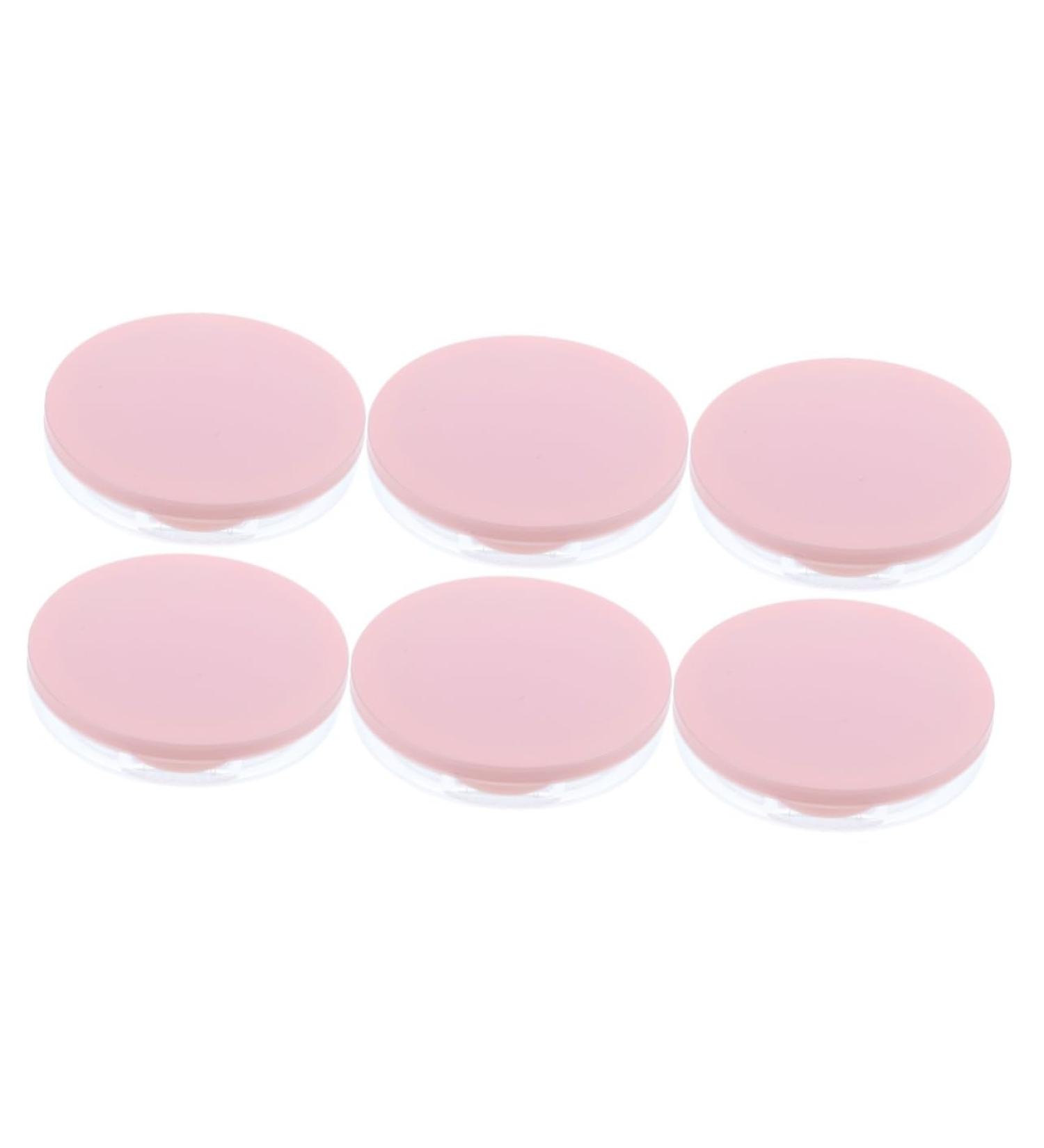 Healeved 6 Pcs Loose Powder Box Refillable Powder Puff Makeup Puffs Plastic Travel Storage Box Pink Take Pinkx3pcs 7.5x7.5cmx3pcs - Buy Online on GoSupps.com
