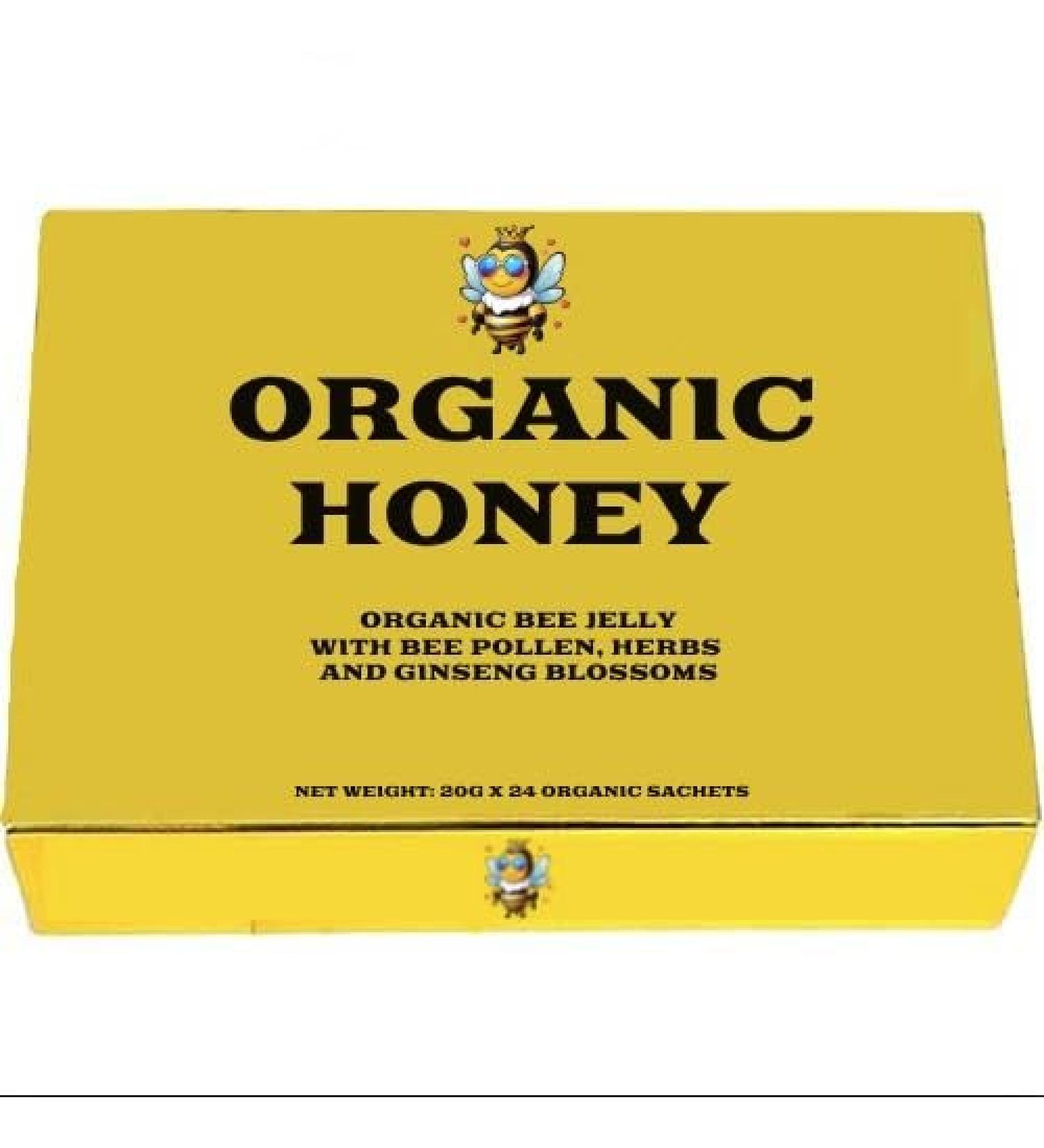Organic Natural Honey Infused With Natural Jelly, Honey Bee Pollen, & 100% Natural Herbs (24 Sachets 20Grams Each) - Buy Online on GoSupps.com