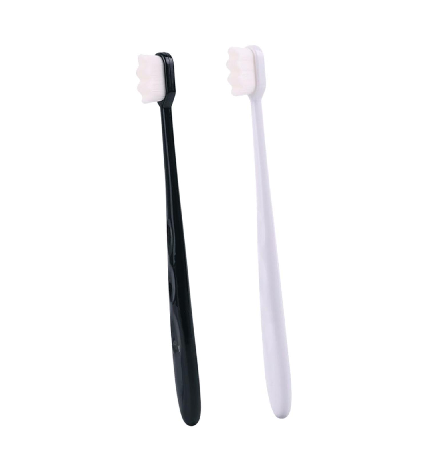 ULTECHNOVO Portable 2pcs White Household Bristle Toothbrush - Eco-Friendly Dental Care for All Ages - Buy Online on GoSupps.com