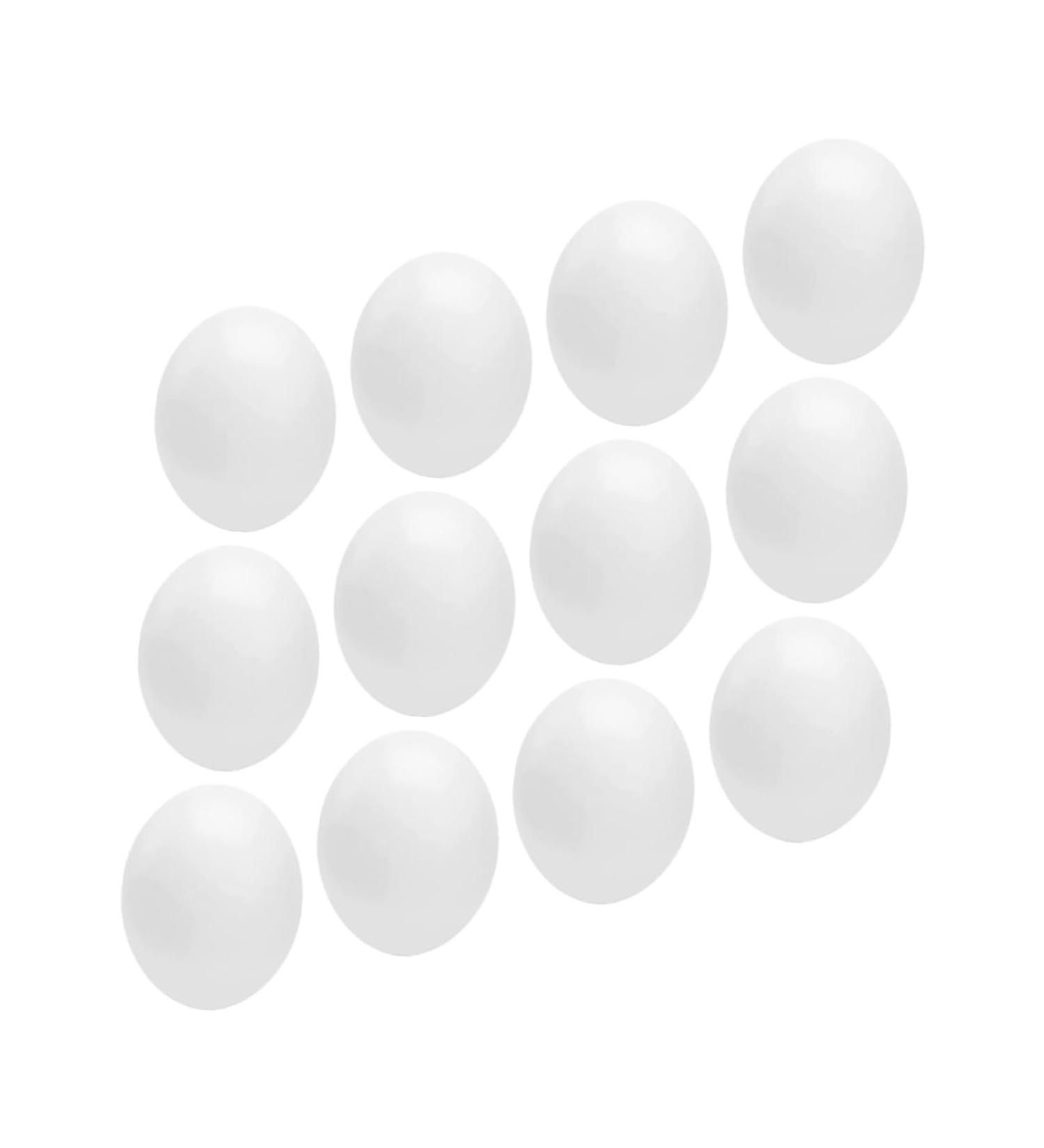 BESPORTBLE 12pcs Portable Fake Eggs Multi-Function Fake Eggs Delicate Simulated Eggs Solid Egg Multifunction 1.6x1.2cm White - Buy Online on GoSupps.com