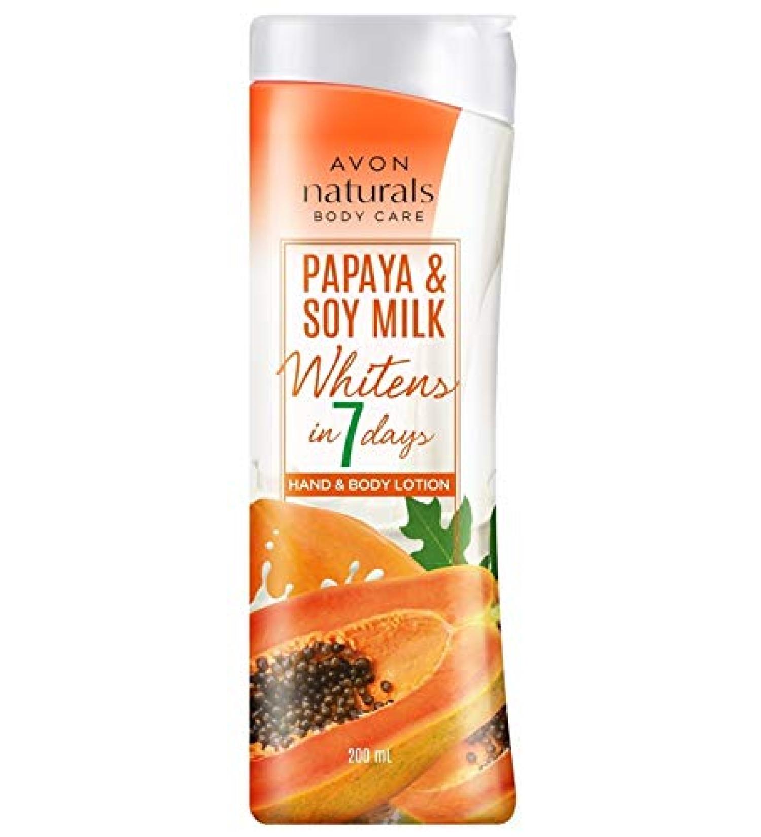 Avon Naturals Papaya & Soy Milk Hand & Body Lotion 200 ml