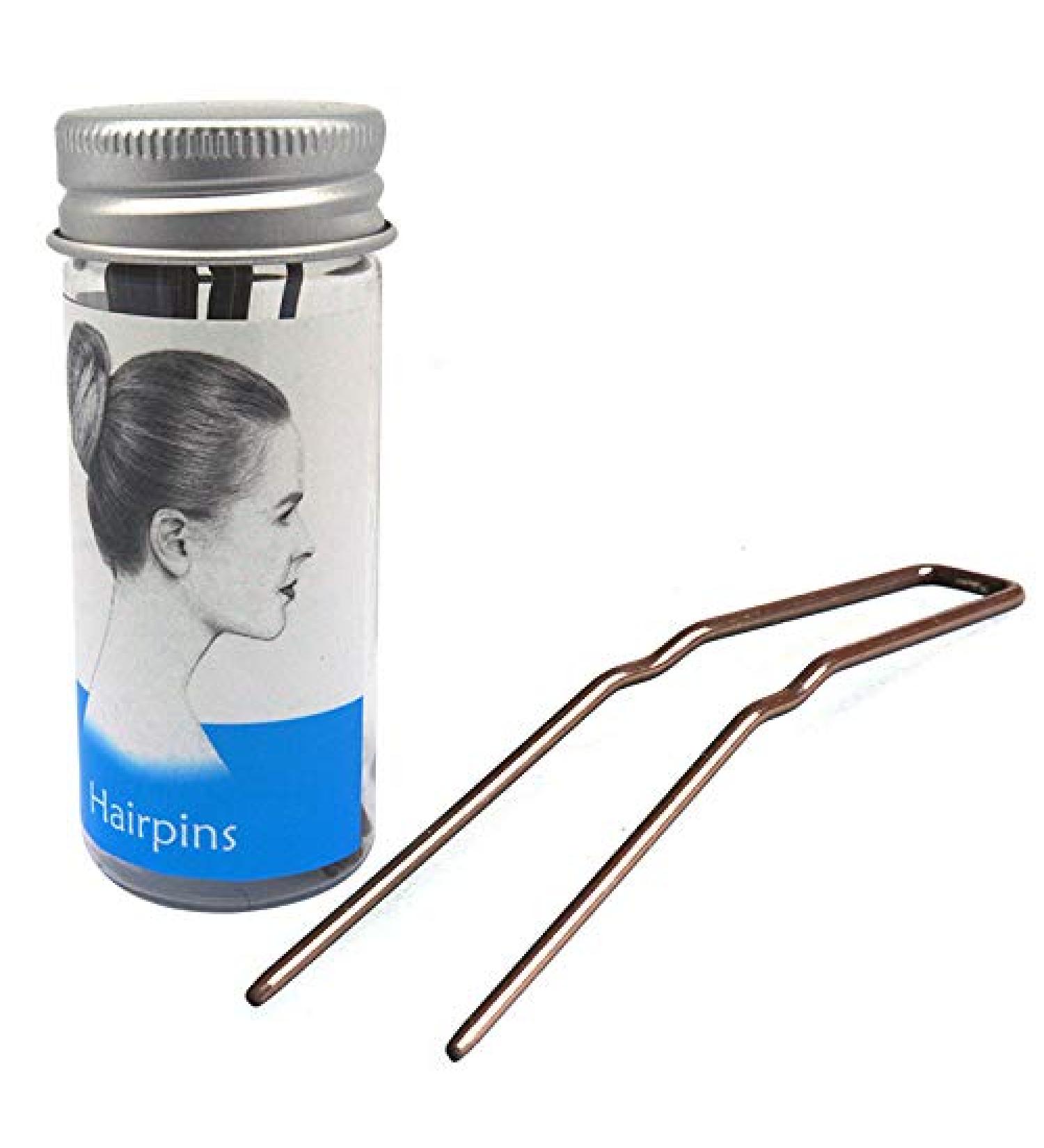 ROCST U Shaped Hairpins (12pcs) Brown 3 Inch - Bobby Pins Clips for Women/Girls Hairdressing Salon - Buy Online on GoSupps.com