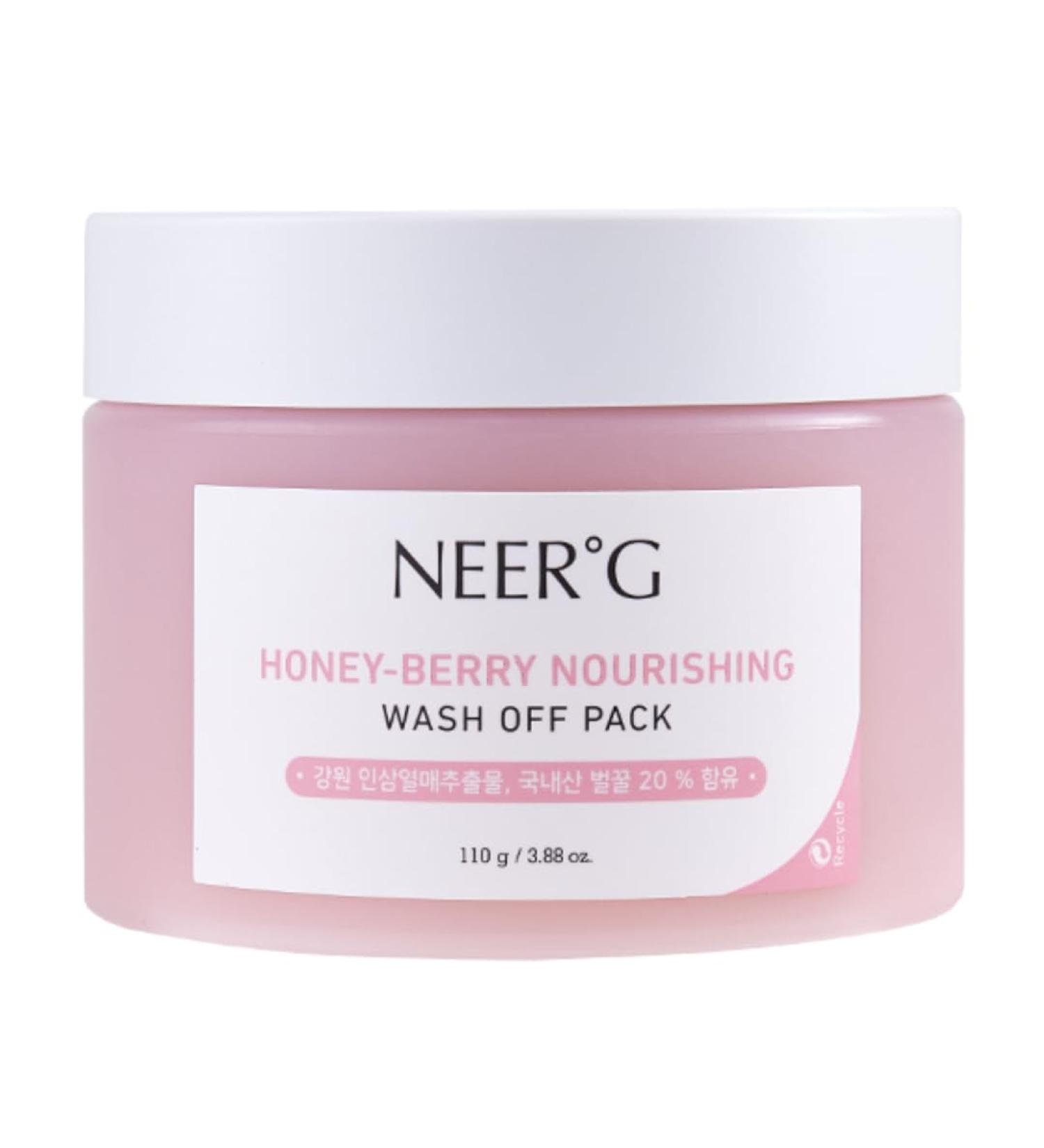 NEER G Honey Berry Nourishing Wash Off Pack 3.88oz (110g) Smoothens Rough Skin Moisturize with Nutrients - Buy Online on GoSupps.com