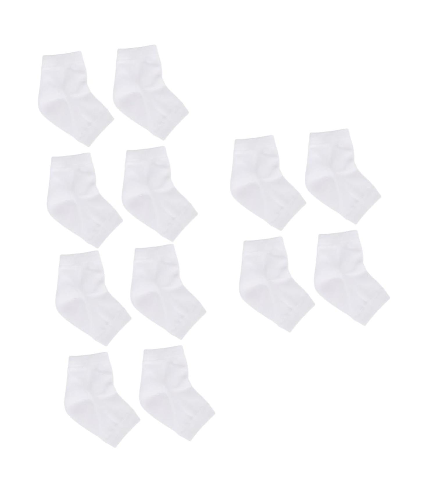 Housoutil 6 Pairs Spa Socks for Dry Feet Toeless Spa Socks Feet Cracked Socks Feet Care Socks Heel Sleeves Protectors Spa Gel Socks Gel Lined Socks Women's Anti Cracked Feet White Heel Socks - Buy Online on GoSupps.com