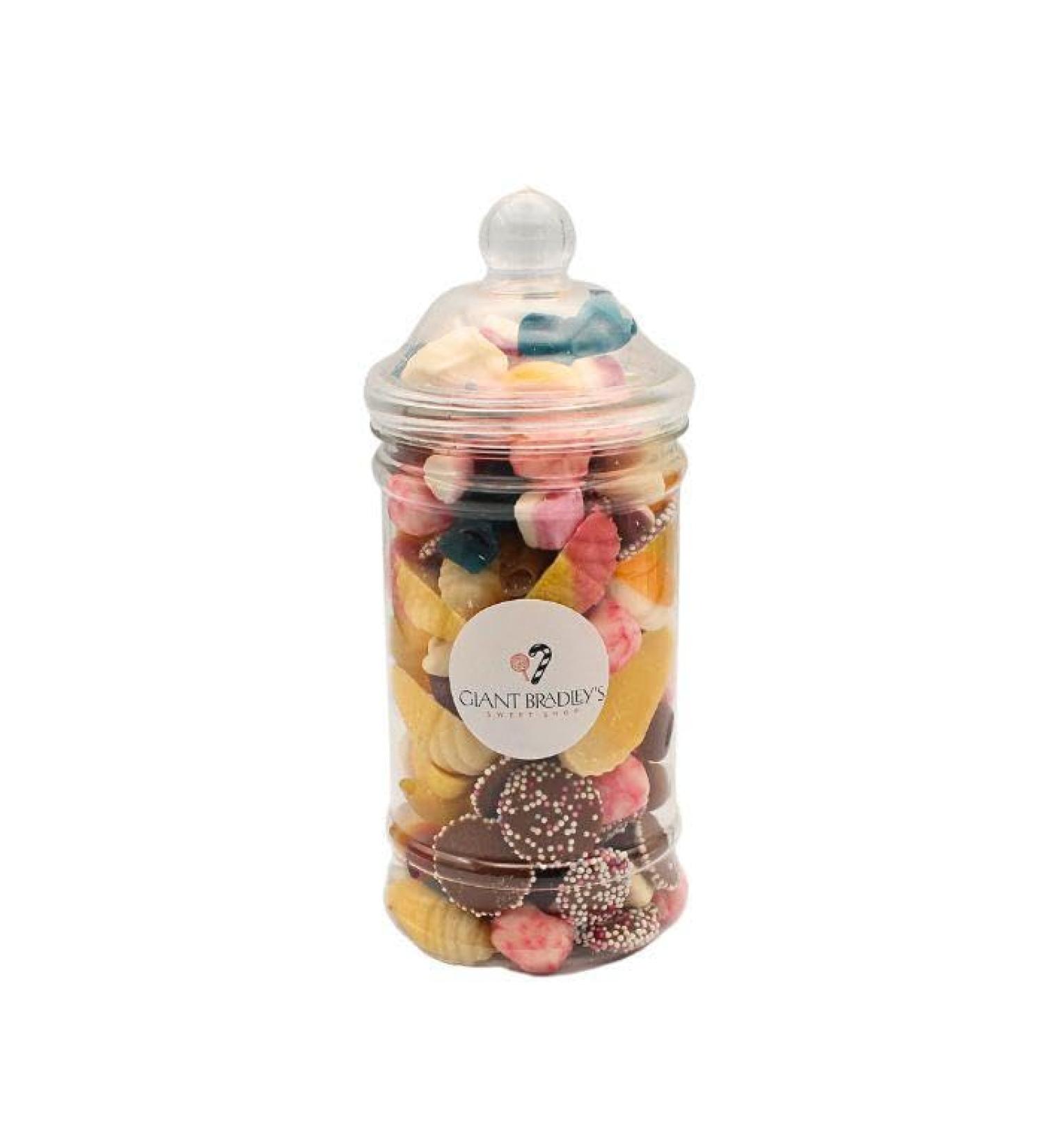 Small Sweet Jar - Retro & Traditional Sweets Pink & White Mice