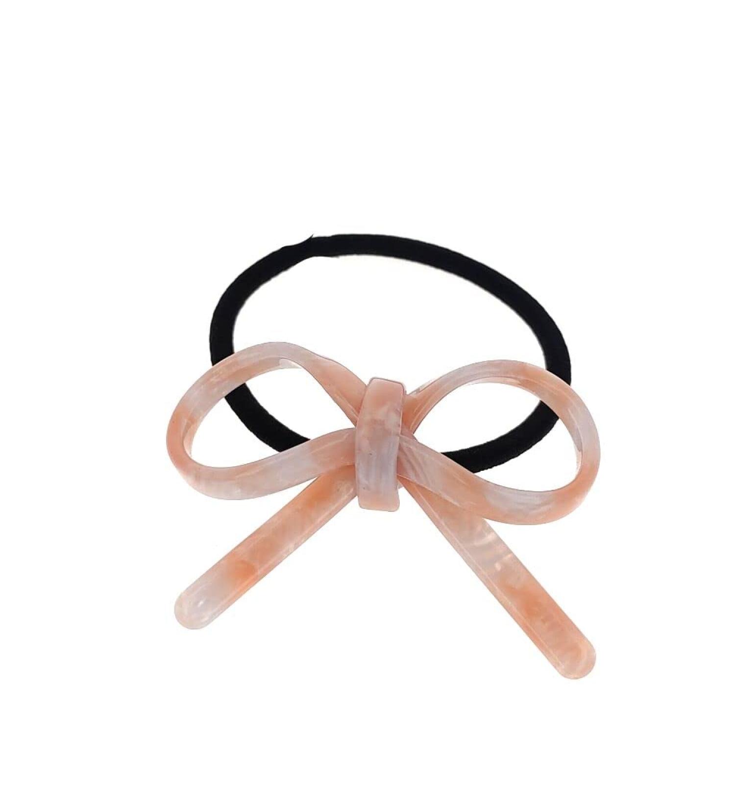 Araban Scrunchie Black Light Pink Bow