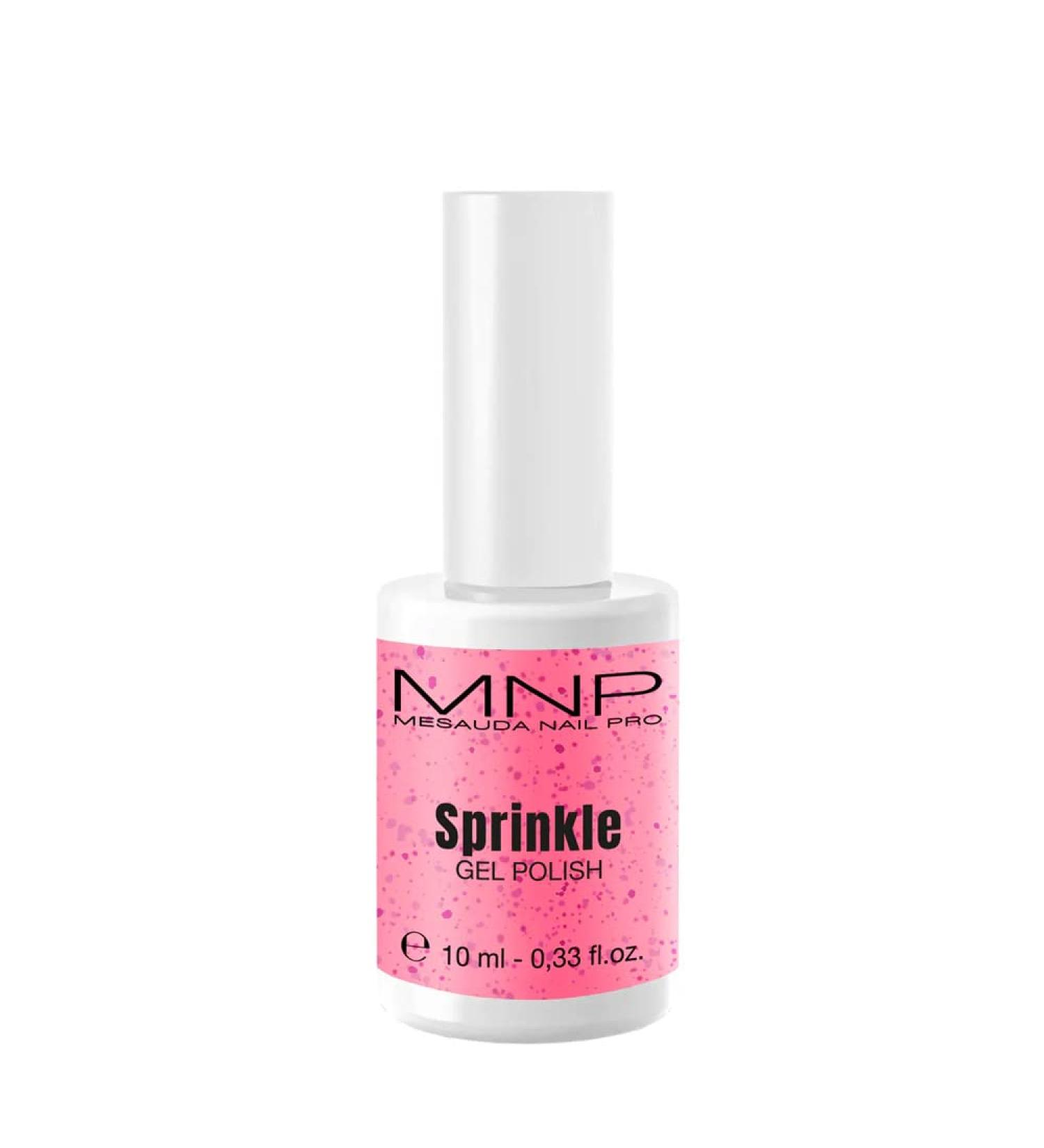 Mesauda MNP Sprinkle Gel Polish 101 Frizzy Pazzy 10ml - semipermanent nail polish with sprinkled eff