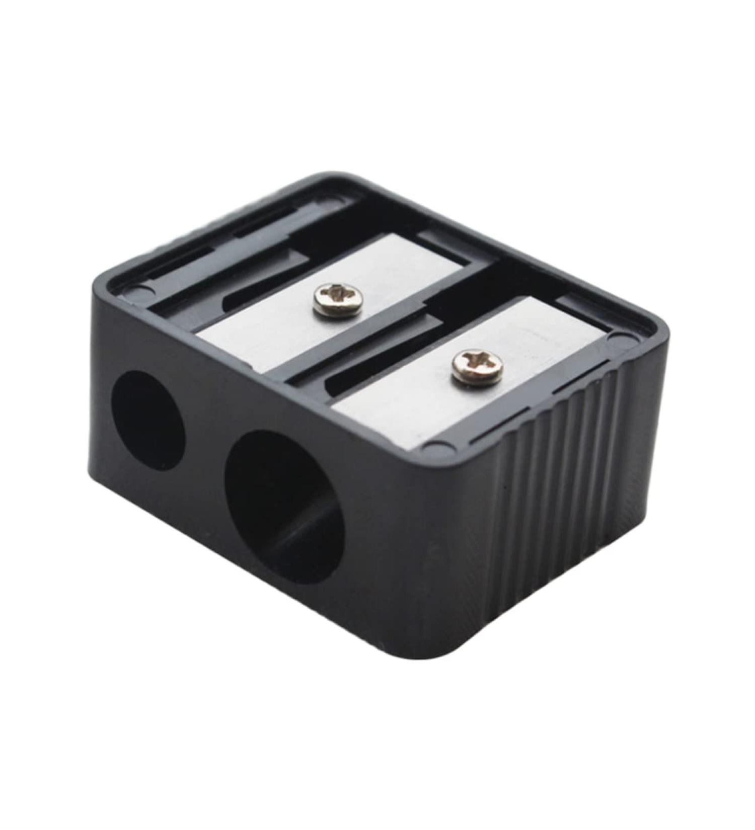 Professional Double Hole Cosmetic Pencil Sharpener for Eyebrow Lip Liner & Eyeliner | Essential Makeup Tool for School & Office Supplies - Buy Online on GoSupps.com