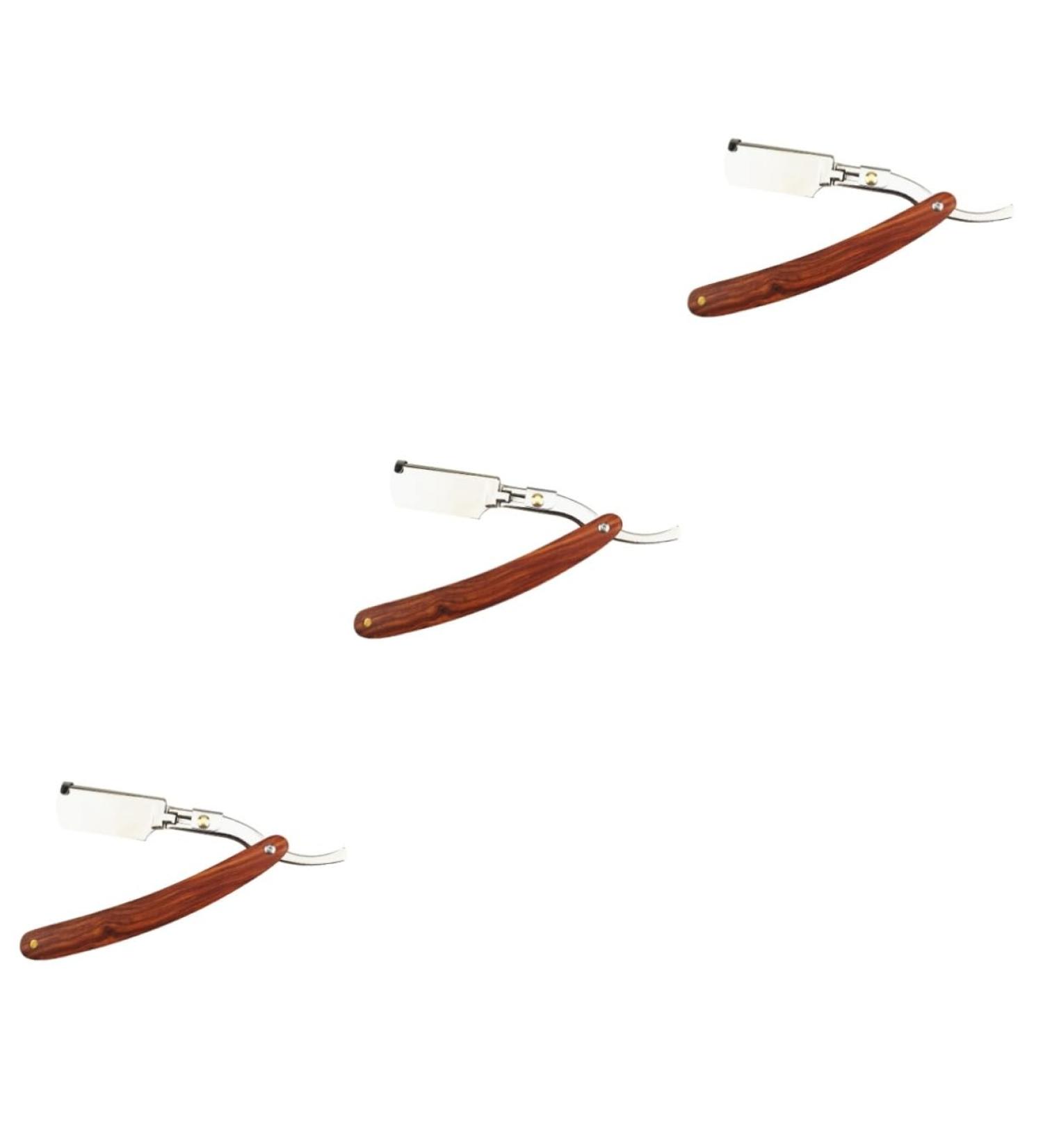 Minkissy Travel Razor Knife for Men | Double-Sided Metal Razor & Bamboo Holder - Safe & Portable Khimar Hijab Hair Cutting Tool - Buy Online on GoSupps.com