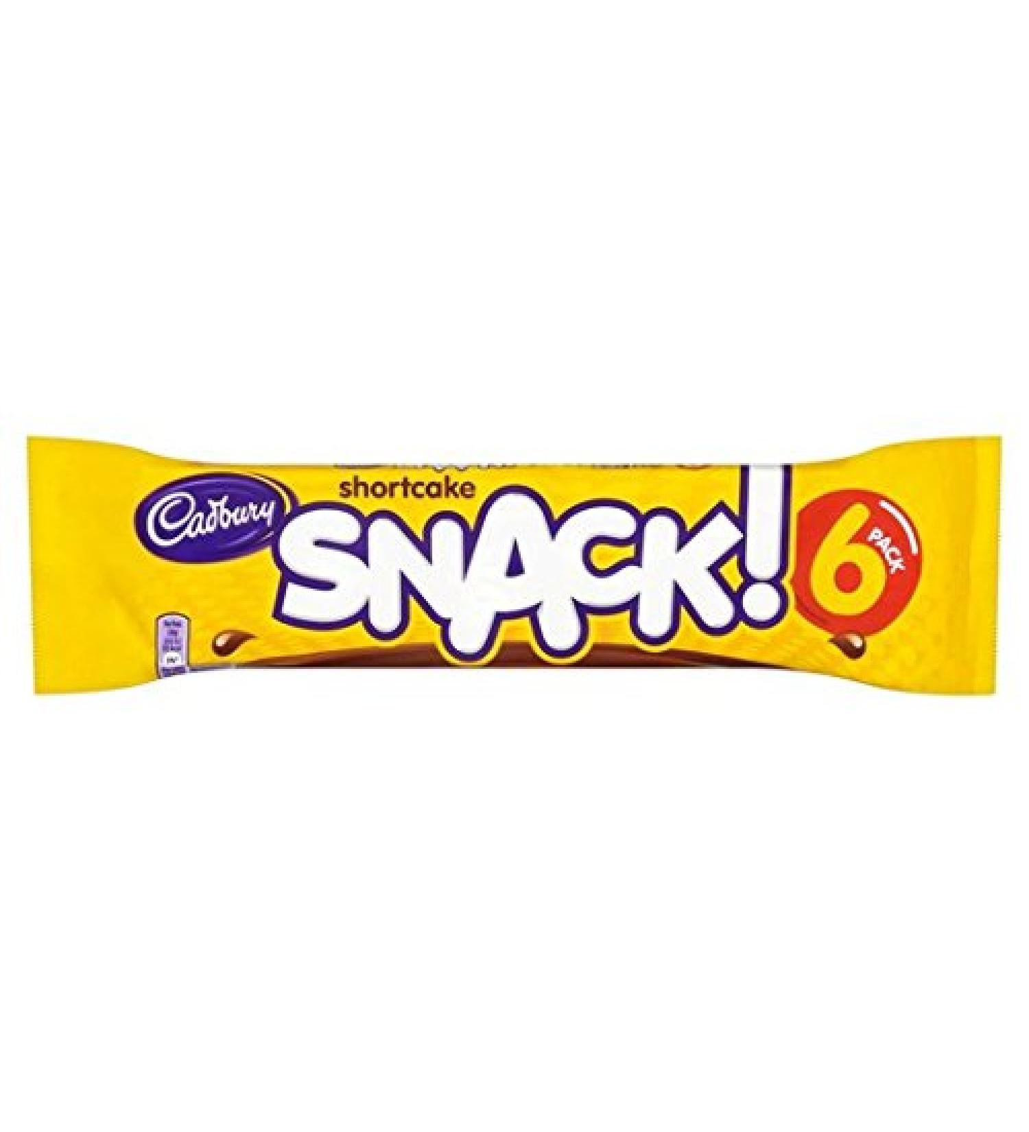 Cadbury Shortcake Lot de 6 barres à goûter 20 g