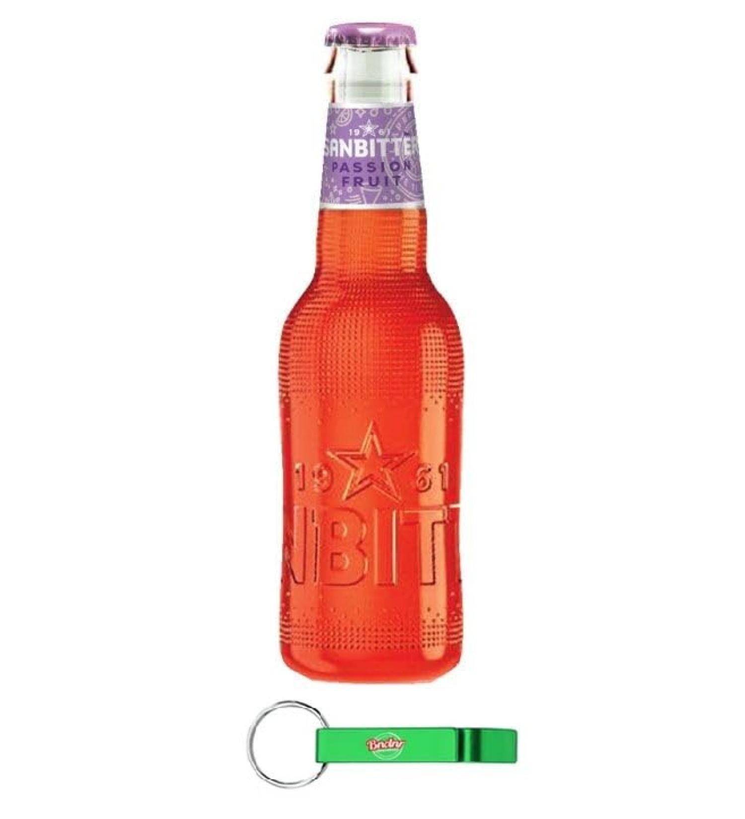 Sanbitt r Passion Fruit | Ap ritif sans alcool d'Italie partir de fruits de la passion / (24 x 200 ml) + porte-cl s Beni Culinari gratuit - Buy Online on GoSupps.com