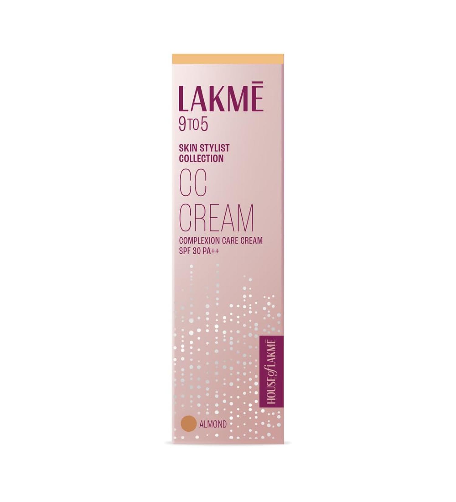 Lakme 9 to 5 Complexion Care CC Cream Almond 30g - Buy Online on GoSupps.com