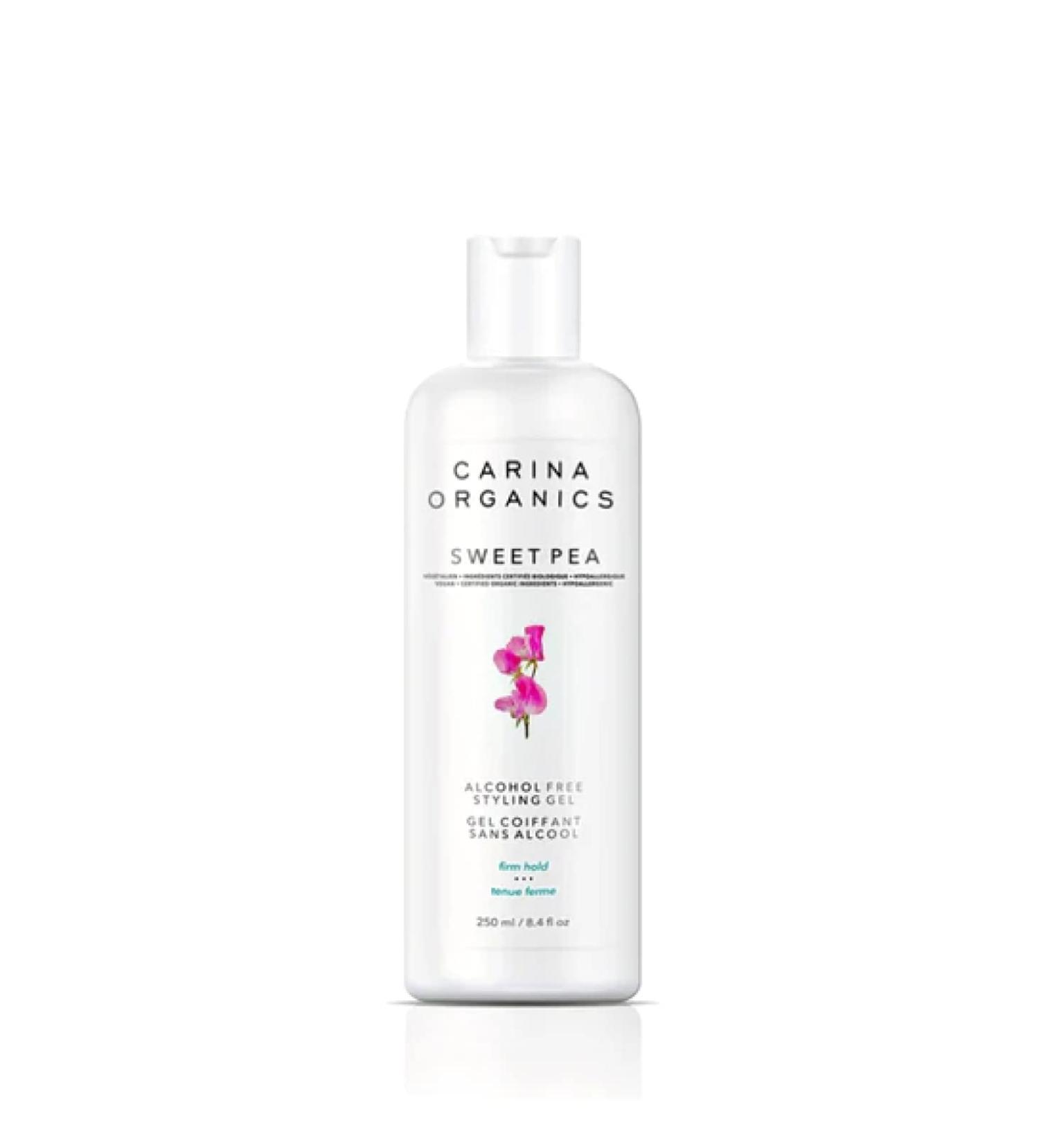 YBW Carina Organics Sweet Pea Alcohol Free Styling Gel Firm Hold - 250ml / 8.4 fl oz