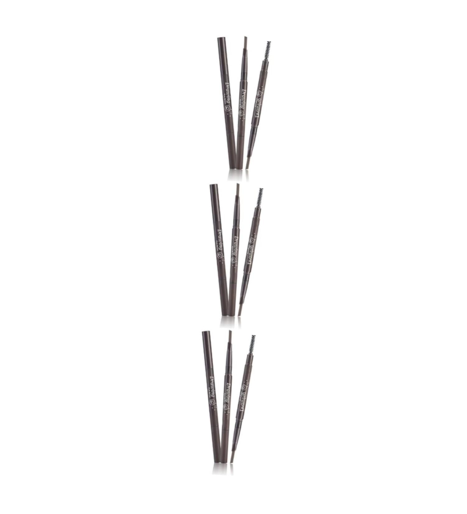POPETPOP 3pcs 2 1 Waterproof Eyebrow Pen Coffee Eyebrow Pencil Eyebrow Pencil Brush Eyebrow Brush Refill 1 count (Pack of 1) As Shownx3pcs - Buy Online on GoSupps.com