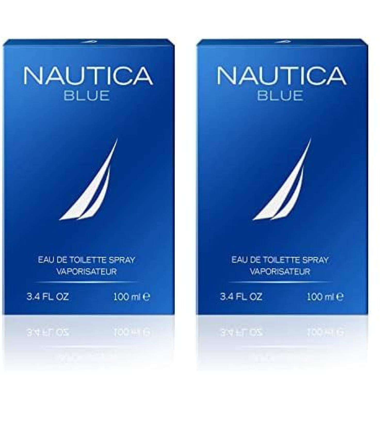 Nautica Blue For Men Edt Spray 3.4 Oz (Pack of 2) Eau de Toillete 3.4 Ounce (Pack of 2) - Buy Online on GoSupps.com