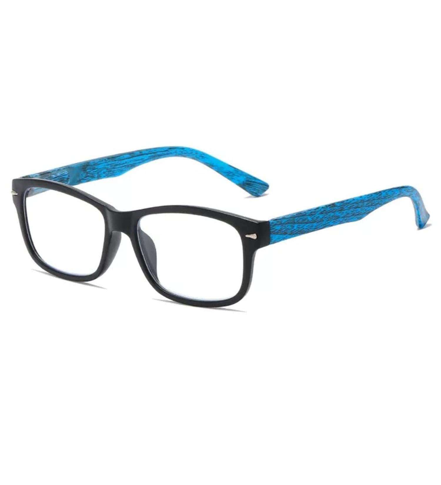 FREAZE Wood Reading Glasses - Anti Blue Light Computer Glasses for Men & Women | Fashionable Striped Temple PC Frames | +2.0 Strength - Buy Online on GoSupps.com