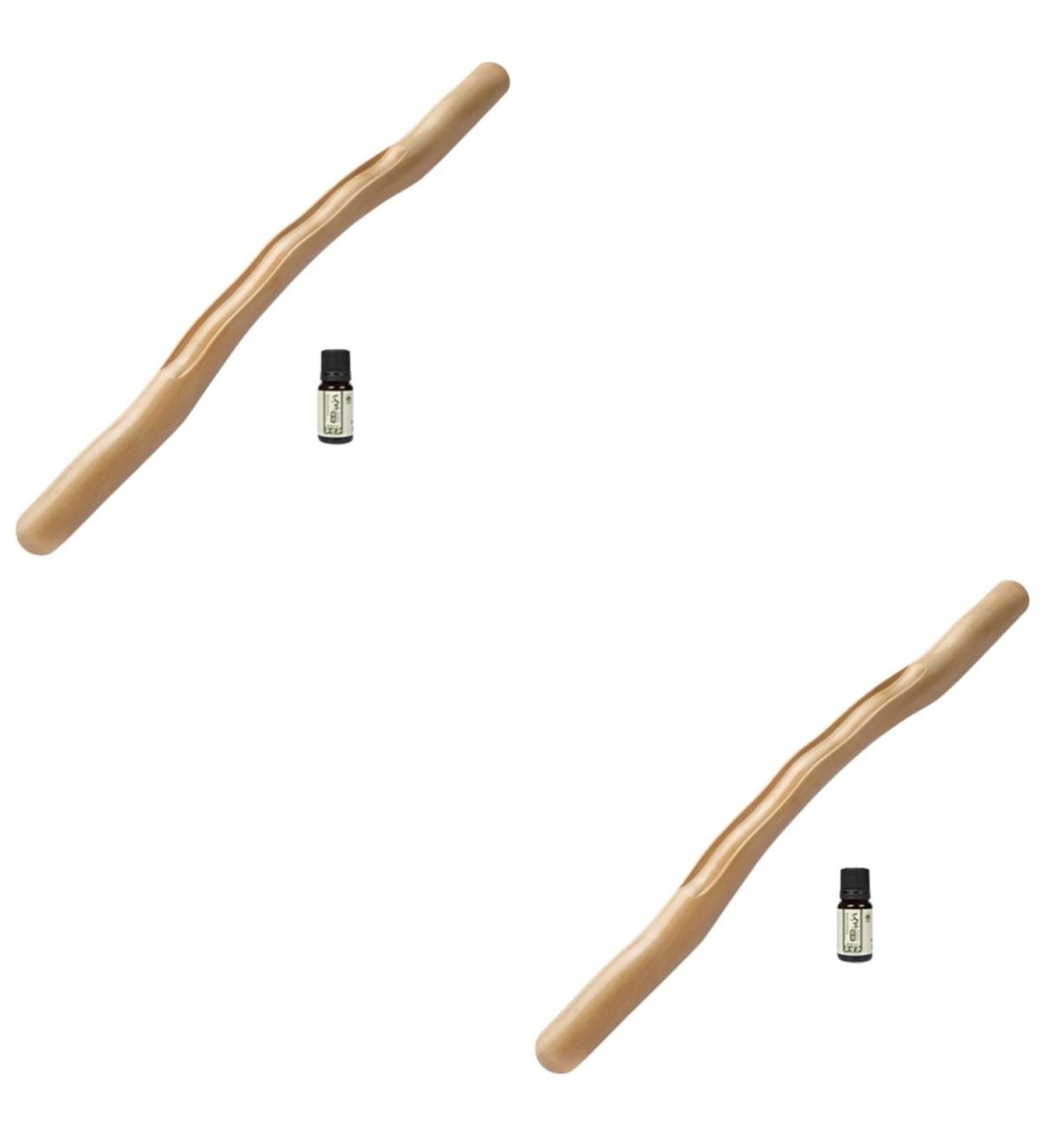 Buy Minkissy 2 Rollstab Fatigue Relief Massage Device - Thai Wood Body Roller for Belly Fat & Wellness | International Shipping Available - Buy Online on GoSupps.com