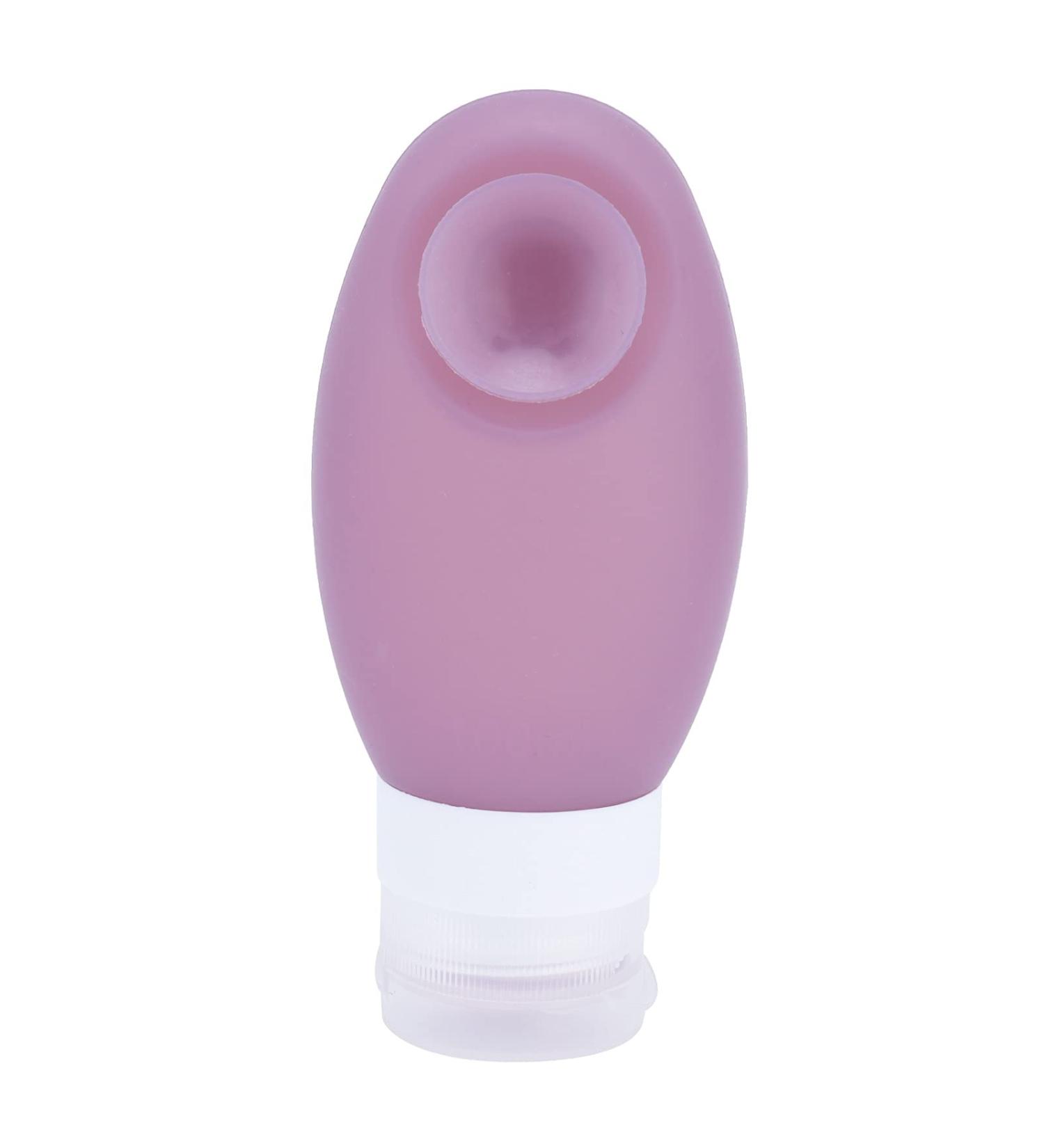 Travel Squeeze Bottle - Innovative Travel Bottle with Suction Cup Portable Silicone Cosmetic Storage Bottle for Outdoor (Purple) - Buy Online on GoSupps.com