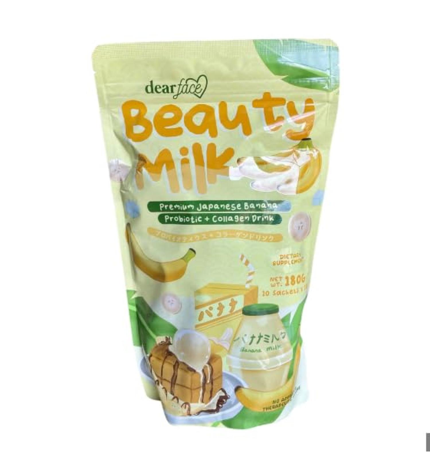 Dear Face Beauty Milk Premium Japanese Banana Probiotic + Collagen Drink