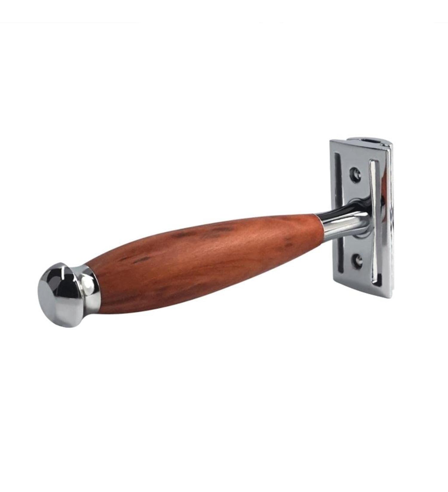 Classic Men's Safety Razor - Vintage Style Double Edge Aluminum Alloy in Dark Brown | International Shipping Available - Buy Online on GoSupps.com