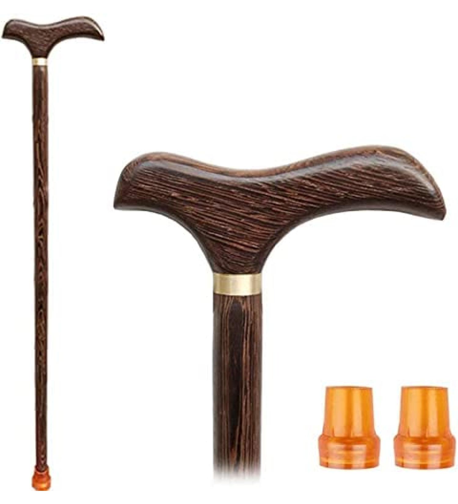 Walking Cane for Men and Women Old Man Crutches Chicken Wings Wooden Sticks Solid Wood Leading Stick Wood for The Elderly Gifts powerfully A Solid wood