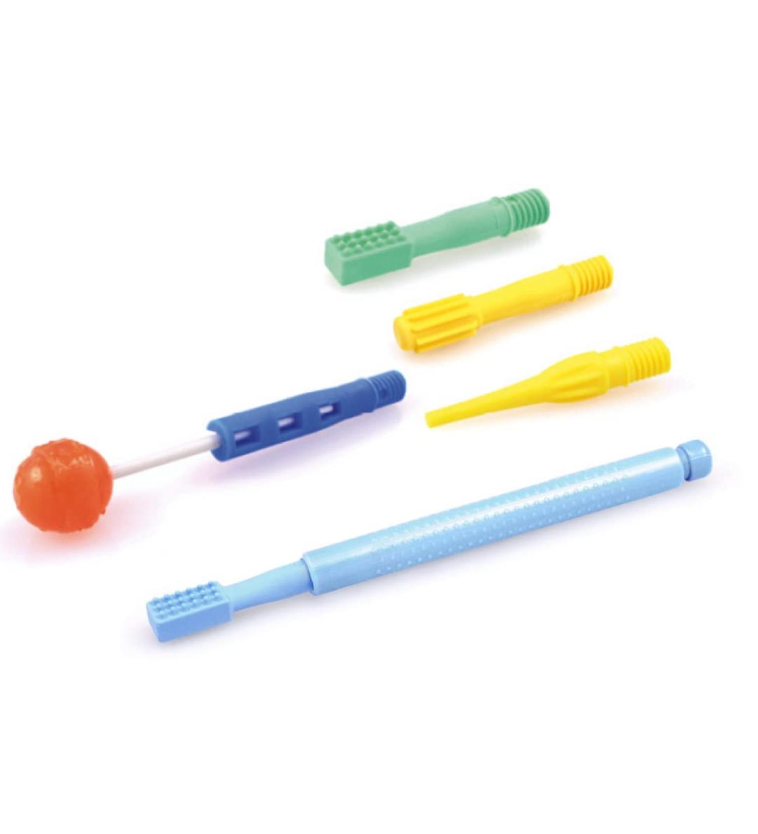 ARK Z-Vibe Vibrator Basic Set - 5 Attachments for Oral Stimulation & Sensory Support | Light Blue - Ideal for Language Development - Buy Online on GoSupps.com