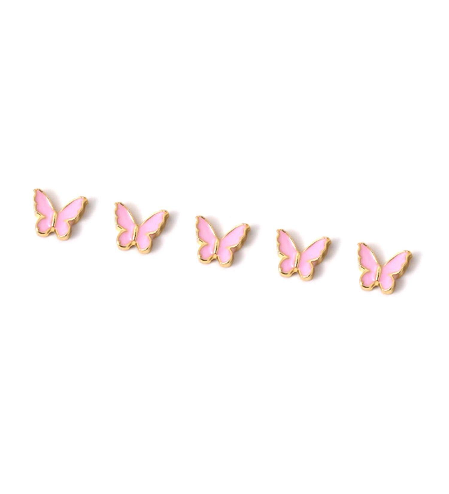 FEIlei 5Piece Colorful Metal Butterfly Nail Decoration Butterfly Charm for DIY Manicure - Buy Online on GoSupps.com