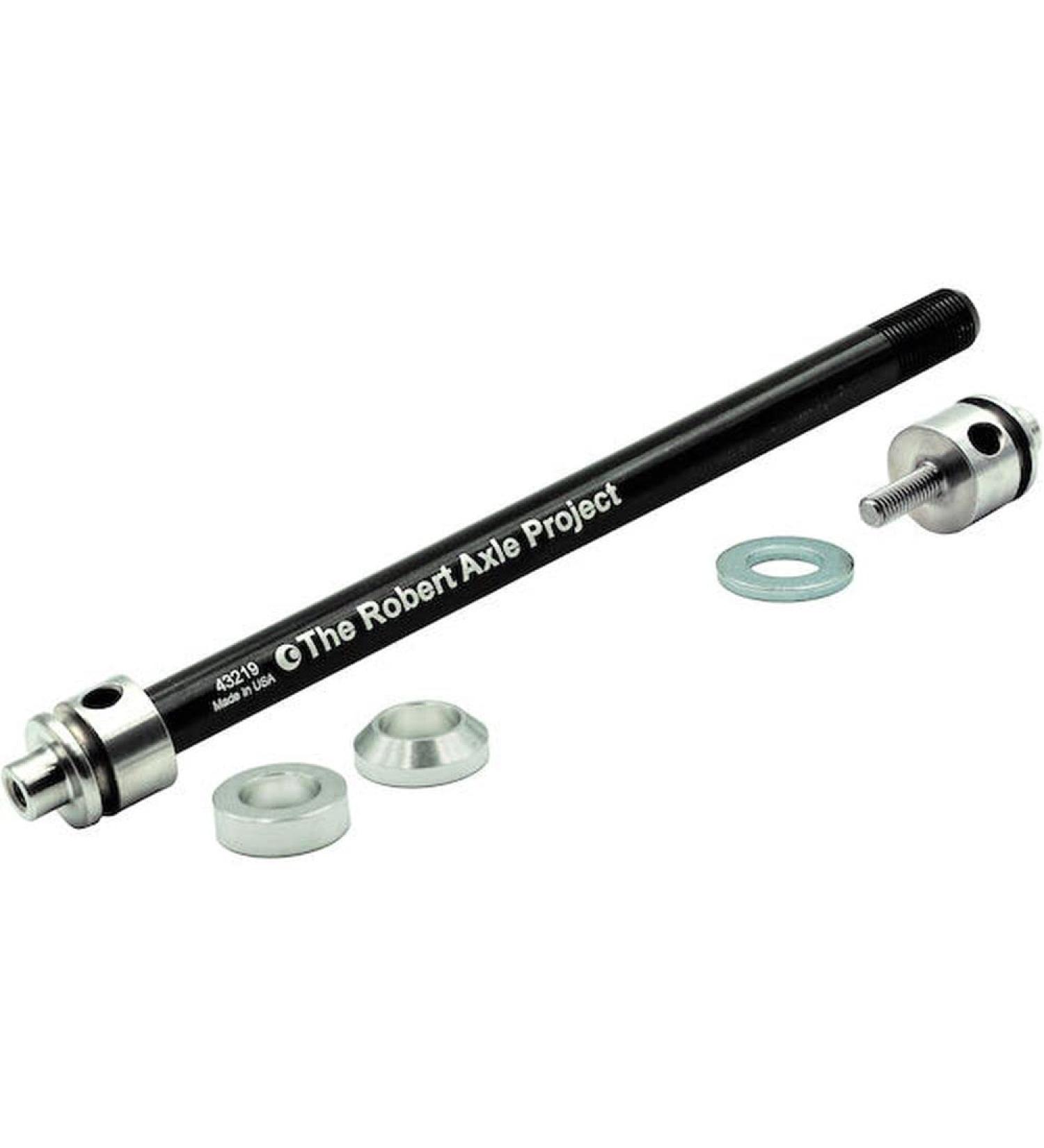 Slock axle for follow -up assembly - Robert Axle - For Followe Tandem - incl. Rennmaxe silicone band - adapter tandem coupling M12x1.0 154/160/167 mm