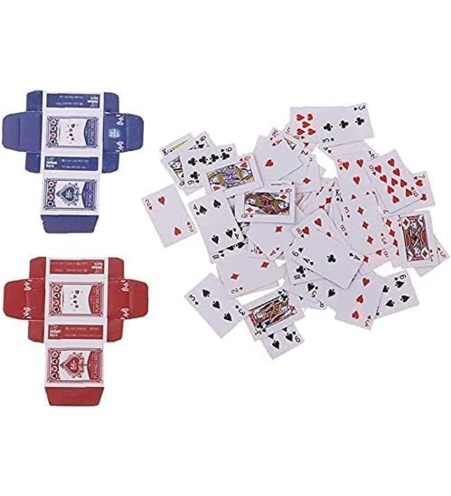 Fashion Miniature Playing Cards Set - Dollhouse Accessories & Poker Dolls Decoration - Buy Online on GoSupps.com
