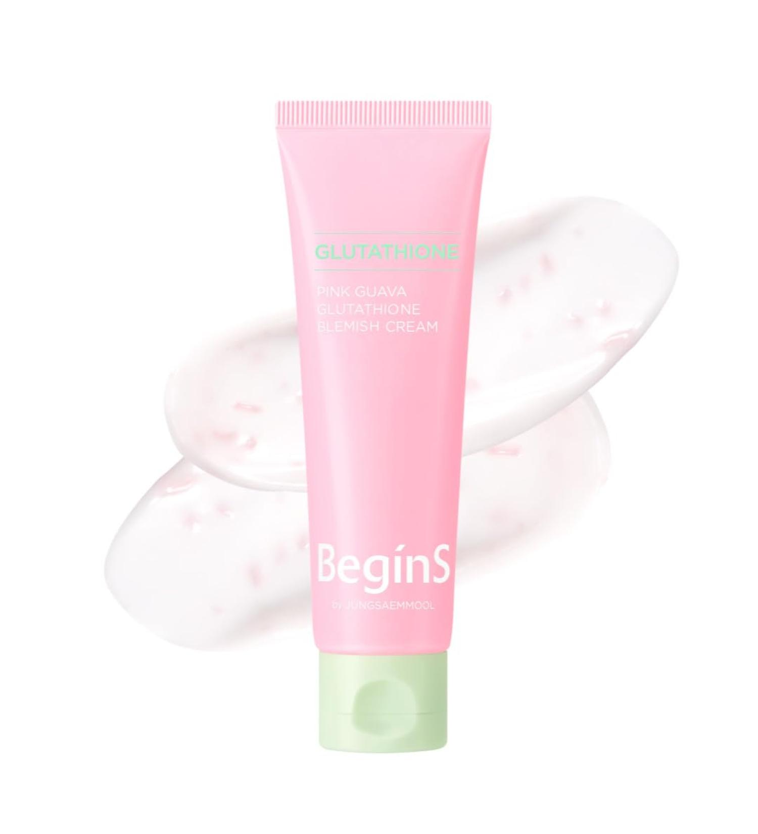 BeginS by JUNGSAEMMOOL Pink Guava Glutathione Blemish Cream 1.7 Fl Oz Facial Moisturizer with 99% Pure Glutathione Niacinamide and Vitamin C Lightweight Hydration Korean Skincare for Daily Use - Buy Online on GoSupps.com