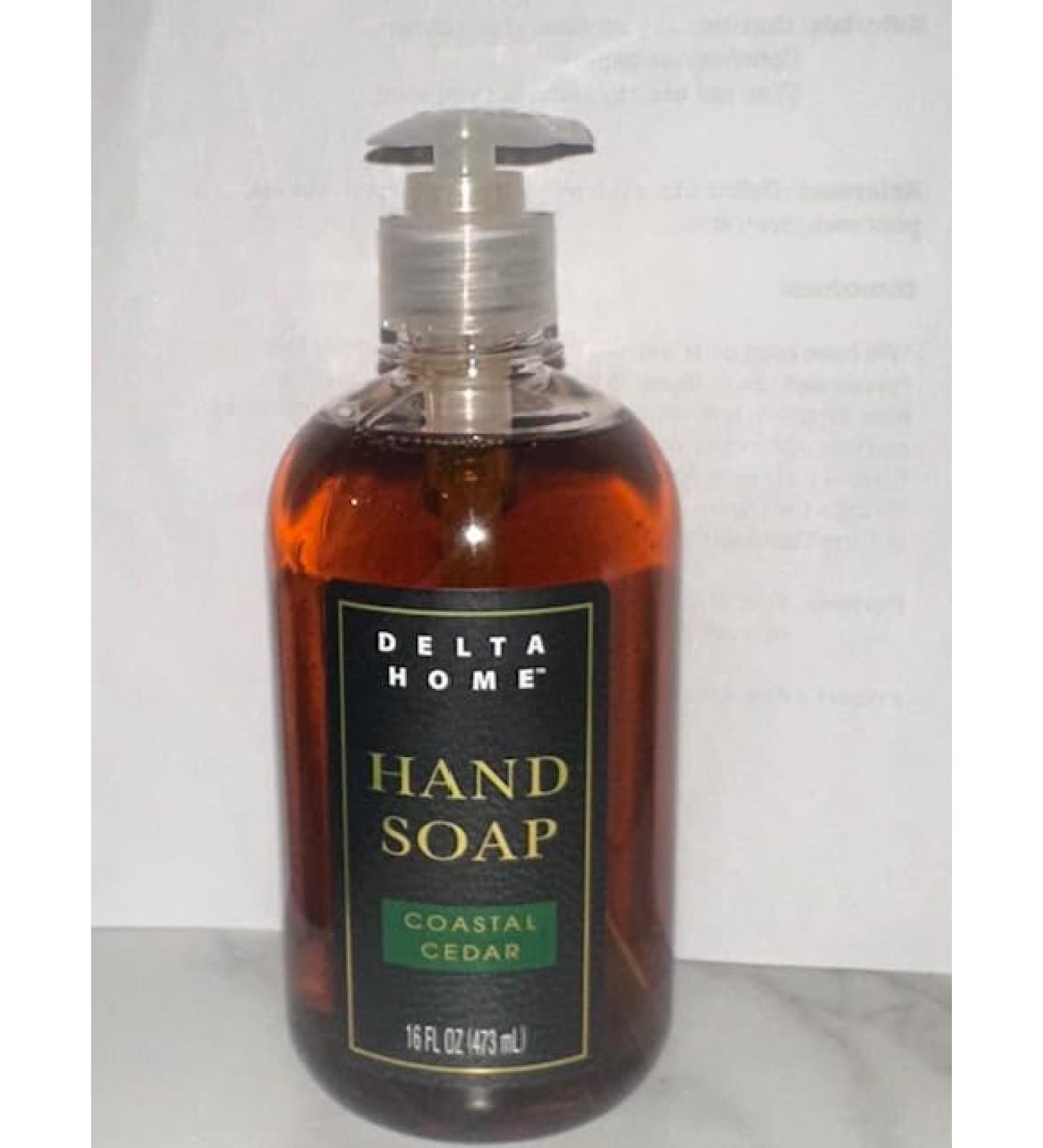 Delta Home Daily Clean Hand Soap Coastal Cedar Scent 16 fl oz Pump Bottle Gentle Moisturizing Formula for Everyday Use
