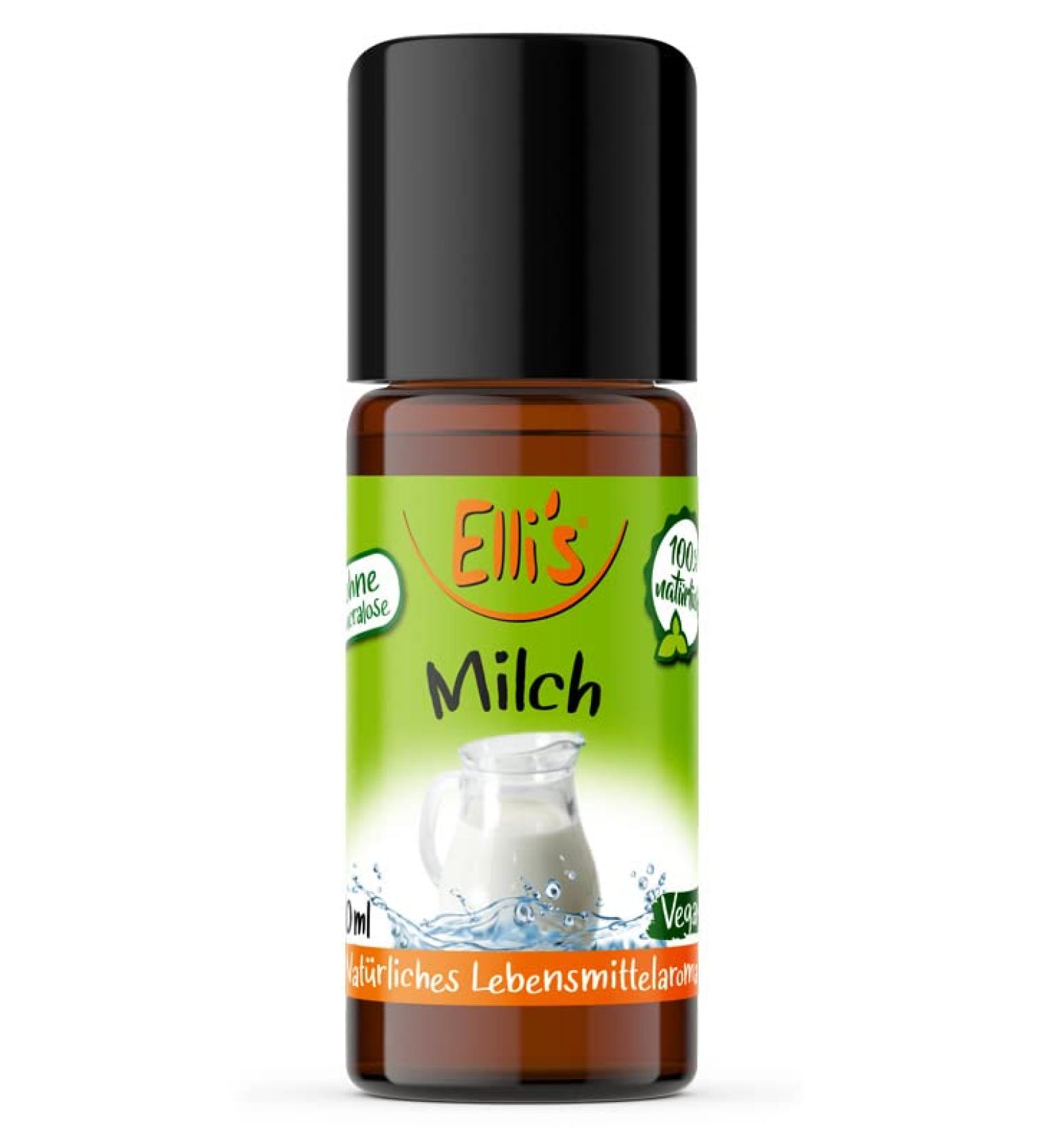 Ellis Flavors Milk Aroma | 100% Vegan & Natural Food Concentrate | Enhance Dishes & Drinks | 10ml - Buy Online on GoSupps.com