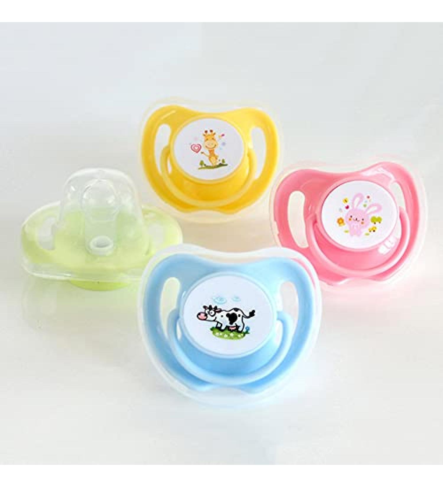 Greatangle-UK Baby Silicone Pacifier - Butterfly Shape with Hygienic Cap & Animal Pattern - Blue | Safe & Stylish Infant Feeding Essentials - Buy Online on GoSupps.com