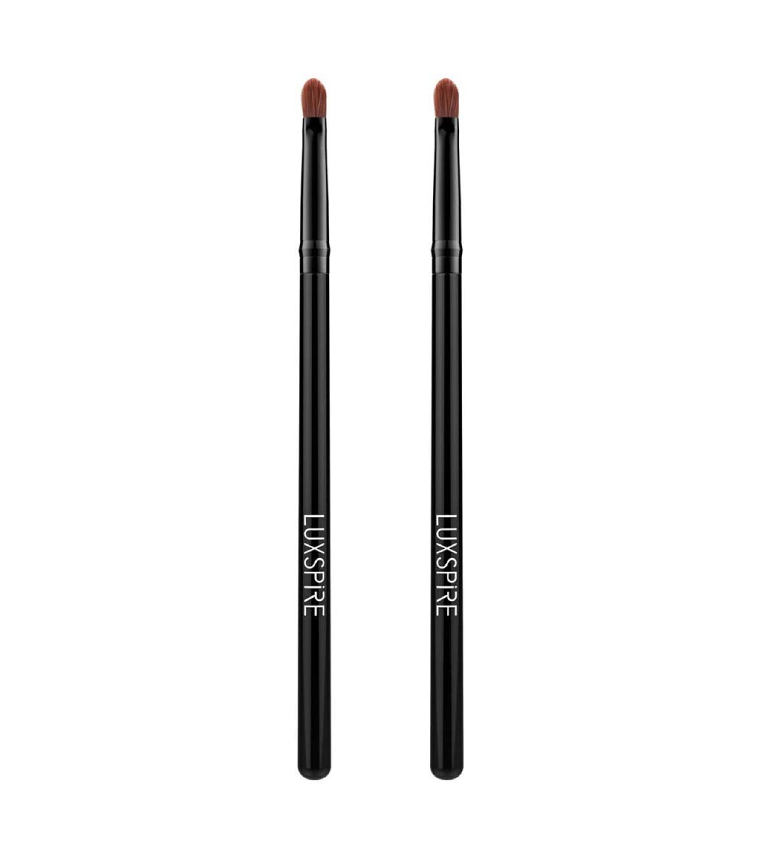 Luxspire Lip Brush Set 2 Professional Makeup Brushes for Eyeshadow Liner & Lip Gloss Art Fiber Black Perfect for Contour & Beauty - Buy Online on GoSupps.com