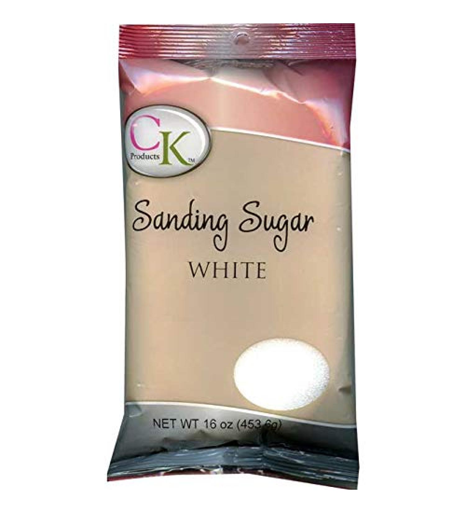 CK Products No.1 Sanding Sugar, White White 1 Pound (Pack of 1)