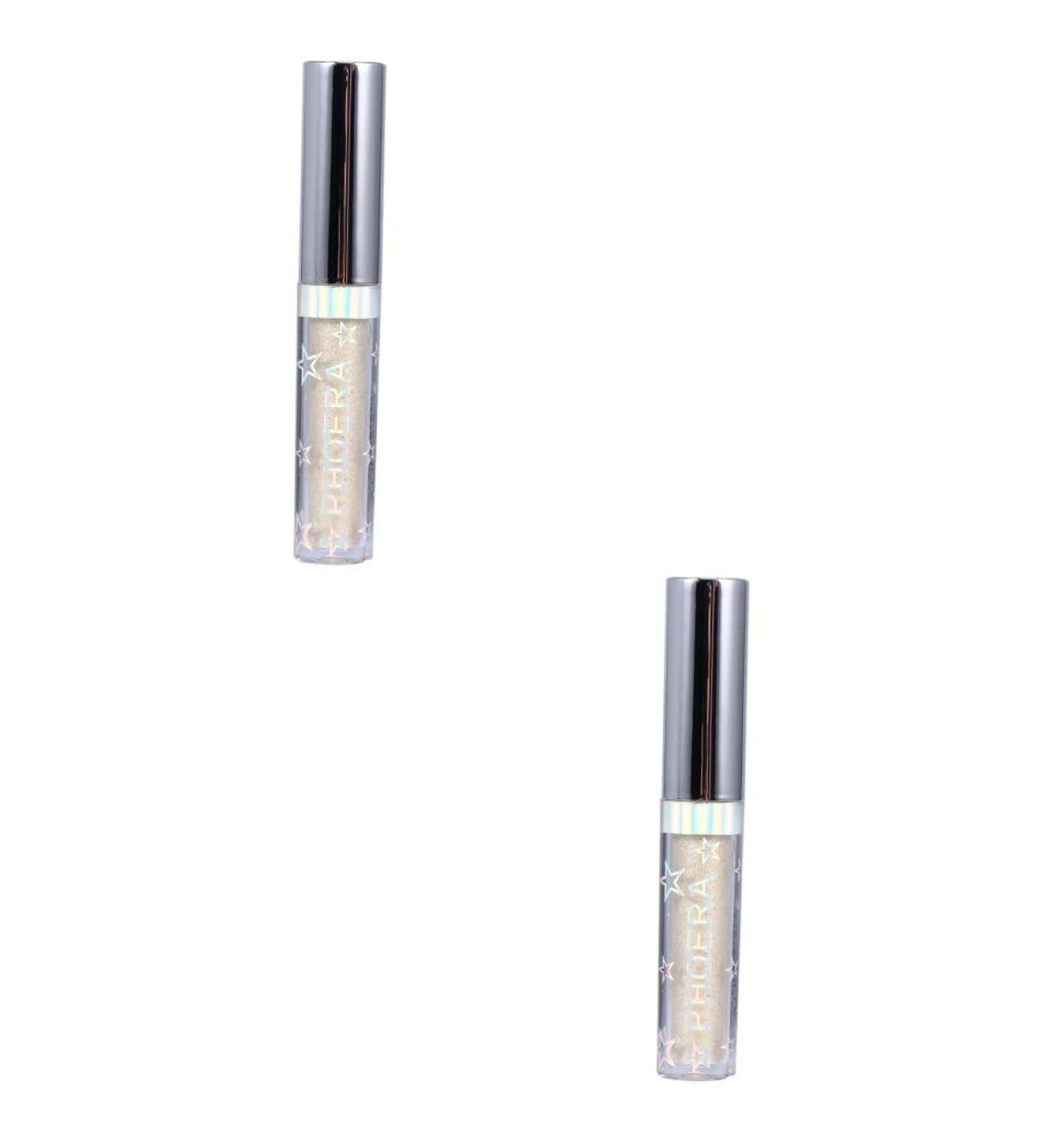 Angoily 2pcs Eye Shadow Eyeshadow Glow Glitter Eyeliner Liquid Eyeliners Women Makeup Make up 1 count (Pack of 1) Goldenx2pcs - Buy Online on GoSupps.com