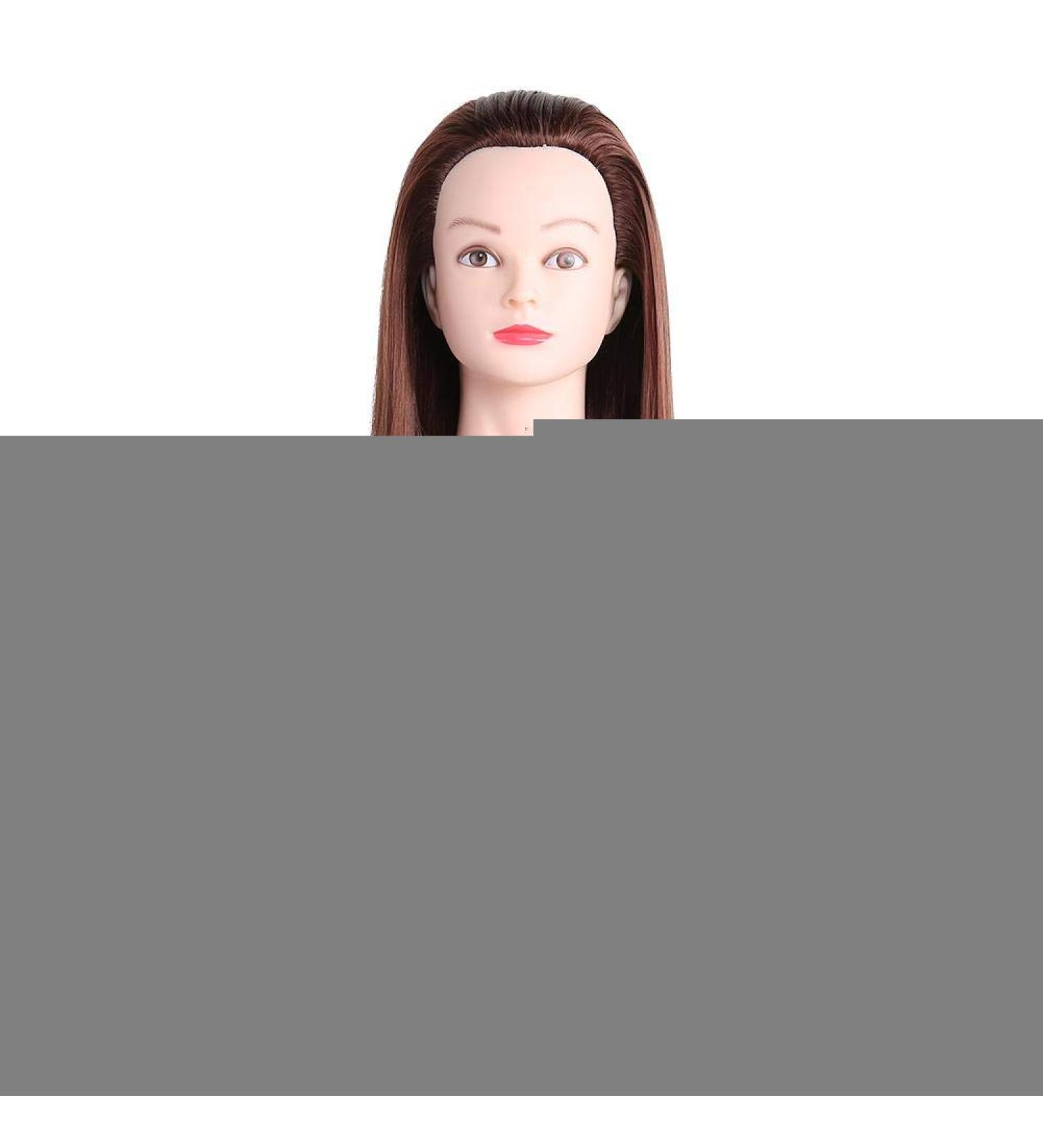 Hairdresser Practice Head - Dark Brown Shear Doll for Hair Styling & Salon Display - Buy Online on GoSupps.com