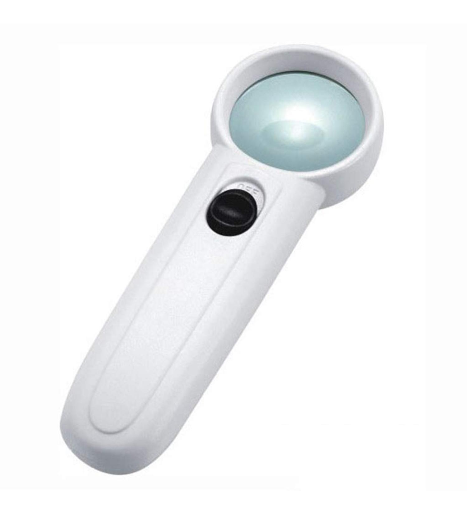 Handheld Magnifier White Illuminated Light 15 Times Illuminated Magnifying Glass Made in China - Buy Online on GoSupps.com