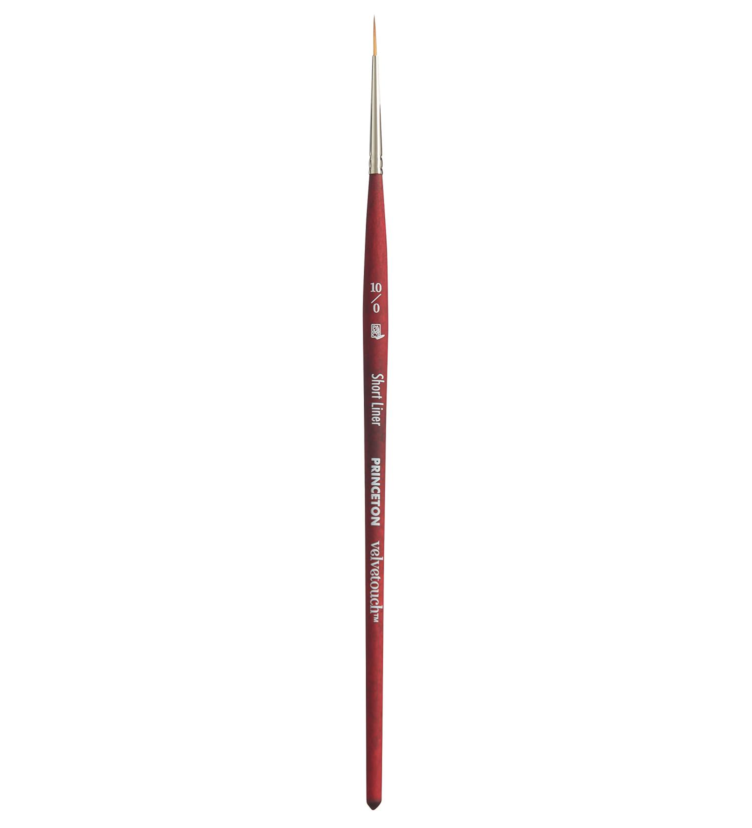 Princeton Velvetouch Series 3950 Short Liner Paint Brush - Acrylic, Oil, Watercolor - Size 10/0 - Buy Online on GoSupps.com