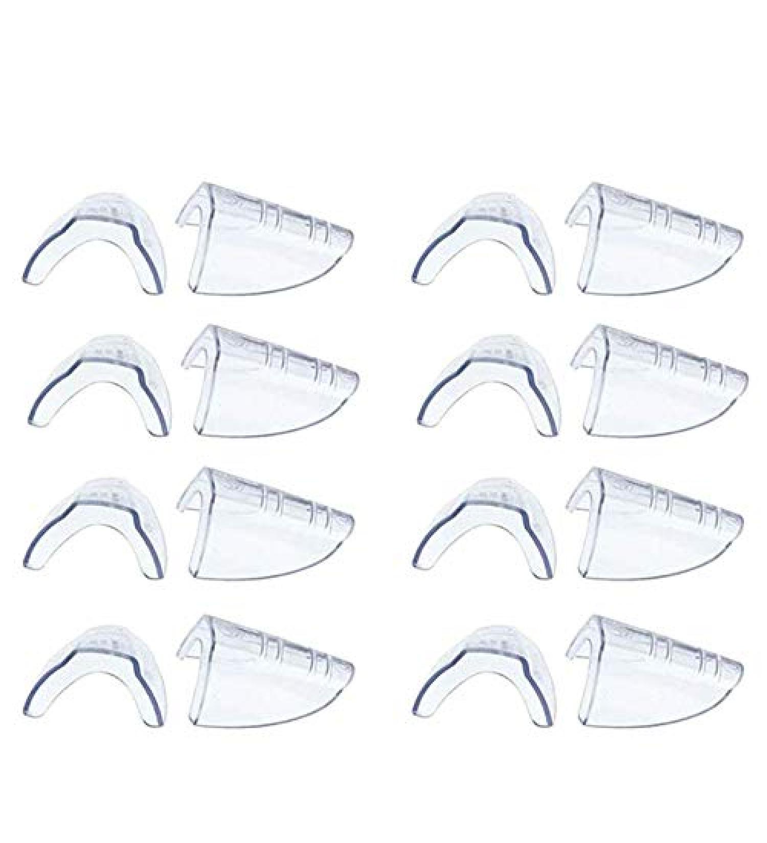 ZHOUL 8 Pairs of Transparent Protective Glasses Side Protectors Universal Fit for Enhanced Safety - Buy Online on GoSupps.com