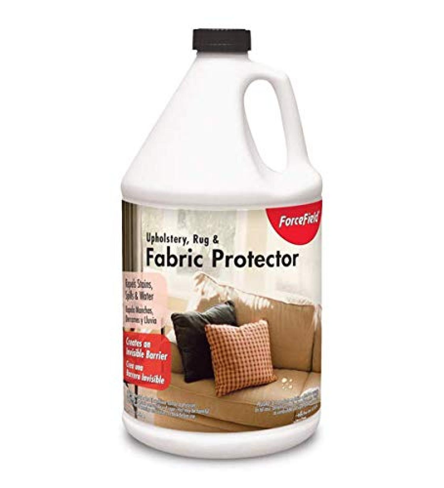 ForceField Fabric Protector Repels Oil-Based & Water-Based Soils and Stains Safe for All Types of Fabrics - 1gal