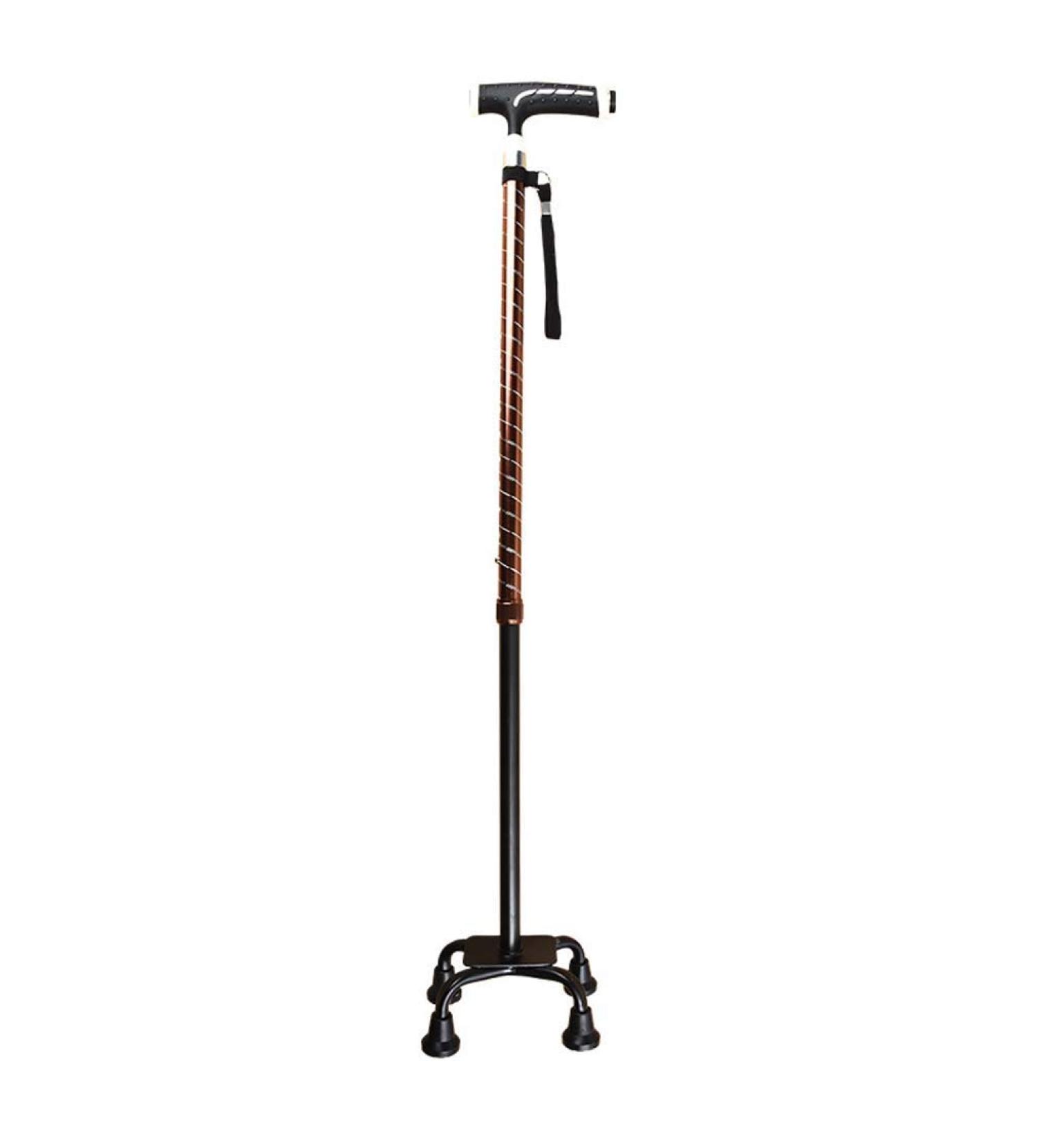 Crutches Telescopic Non-Slip Cane Old Four feet Aluminum Alloy Walking Stick Crutches Hello B - Buy Online on GoSupps.com