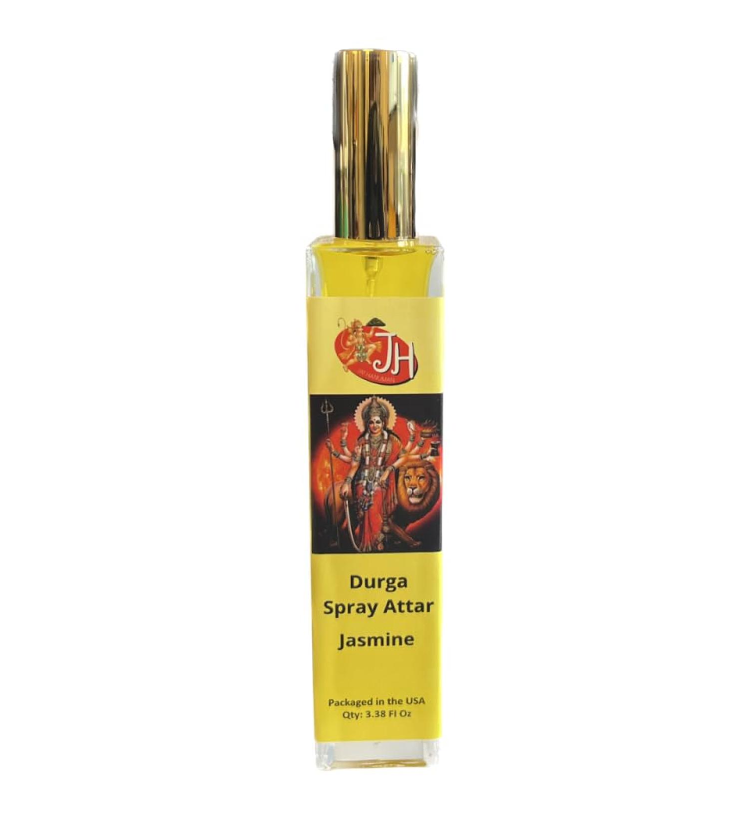Durga Jasmine Scent Spiritual Perfume Spray Attar| 3.38oz | Hindu Durga India Perfume Spiritual Meditation