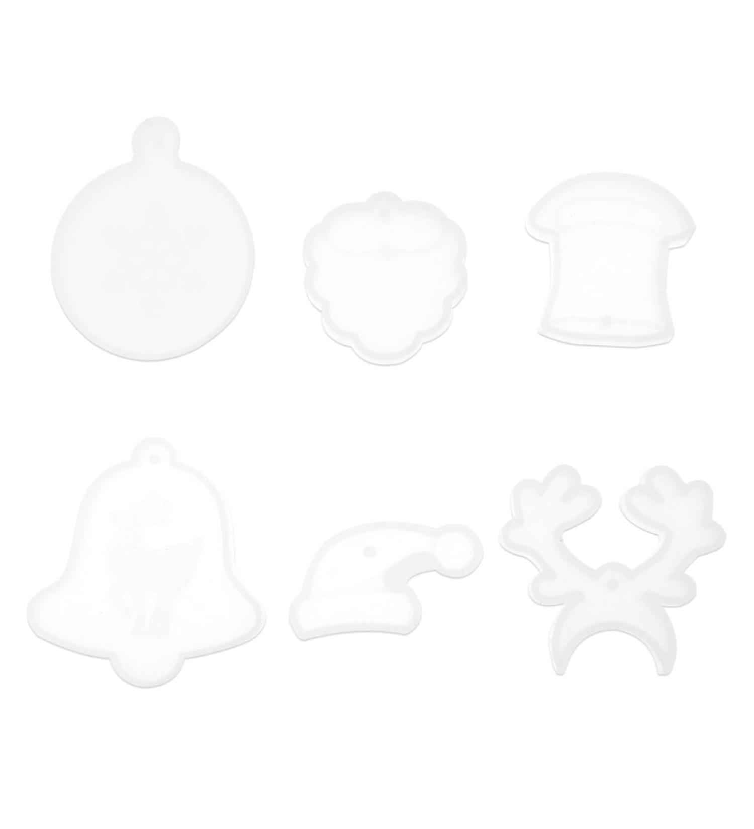 TEHAUX 6pcs Christmas Diy Mold Silicone Molds Resin Molds Silicone Mould Epoxy Resin Crystal Epoxy - Buy Online on GoSupps.com