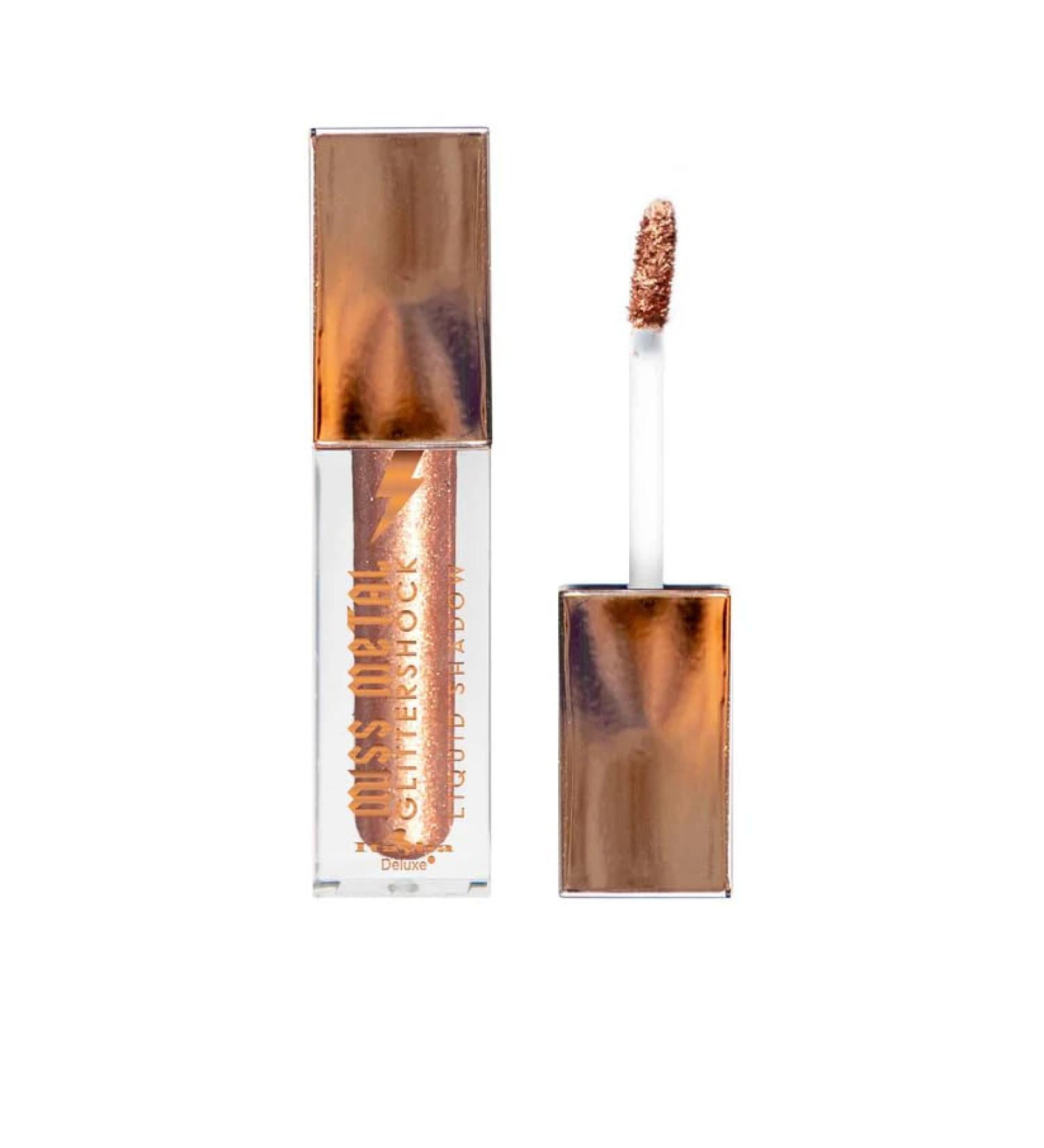 Italia Deluxe Miss Metal Glittershock Liquid Eyeshadow (08B - Bronzed) 0.17 Fl Oz (Pack of 1)