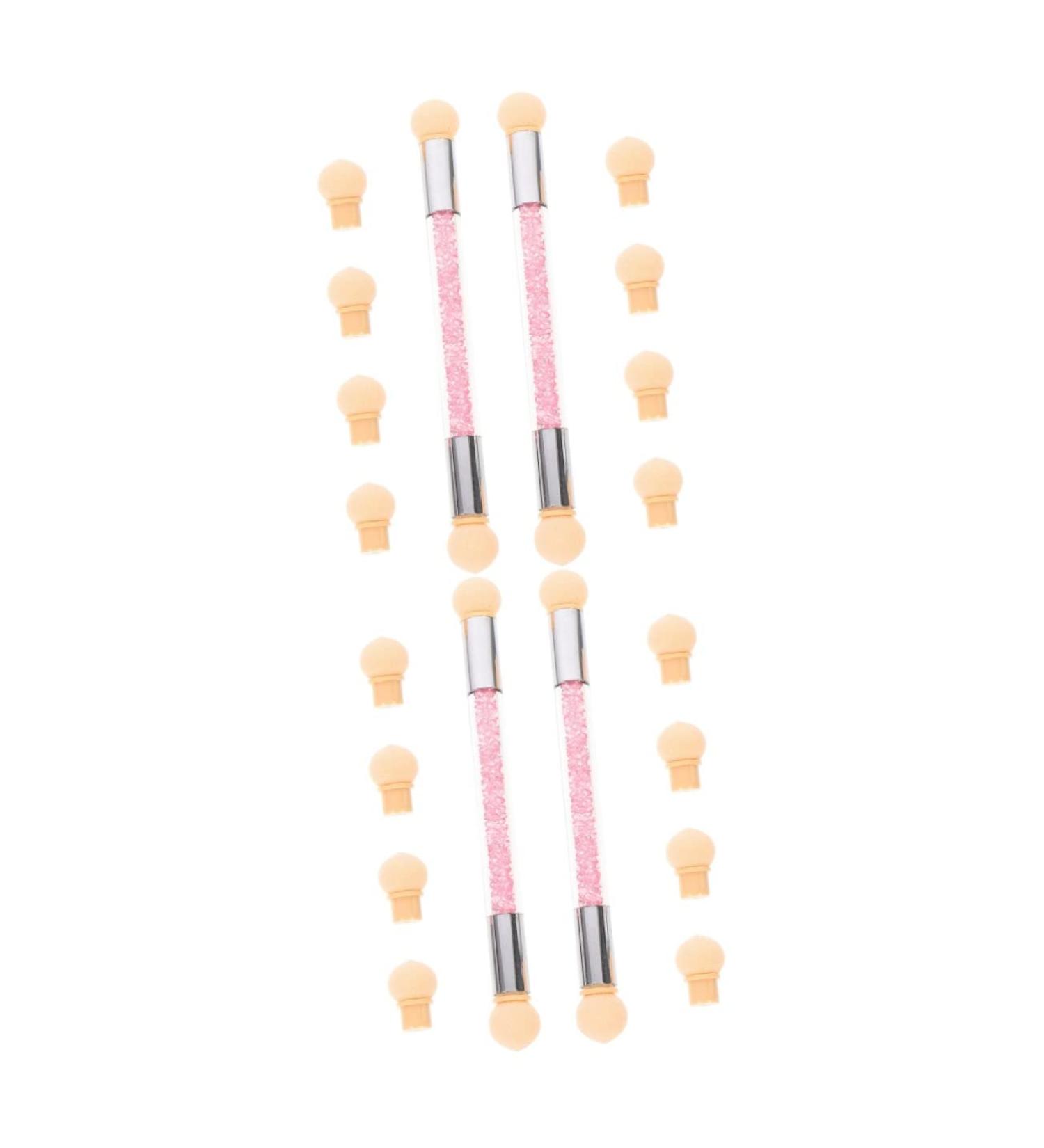 Mikinona Gradient Painting Eyeshadow Nail Kit | 4pcs Dual Brush Manicure Set with Rhinestone Pen Builder | Makeup Sponge, Round Tools Included | Pink | 16X2X2CMx2pcs - Buy Online on GoSupps.com
