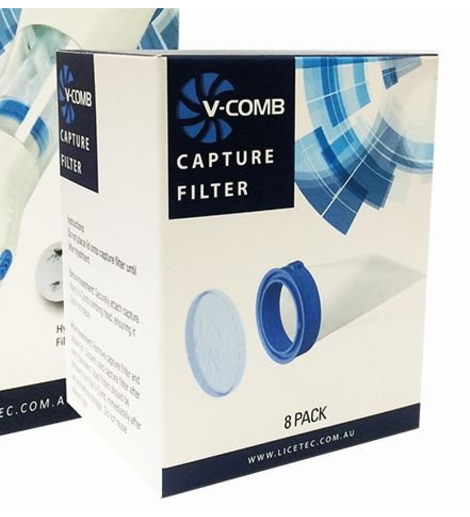 Filter for V-Comb lice comb