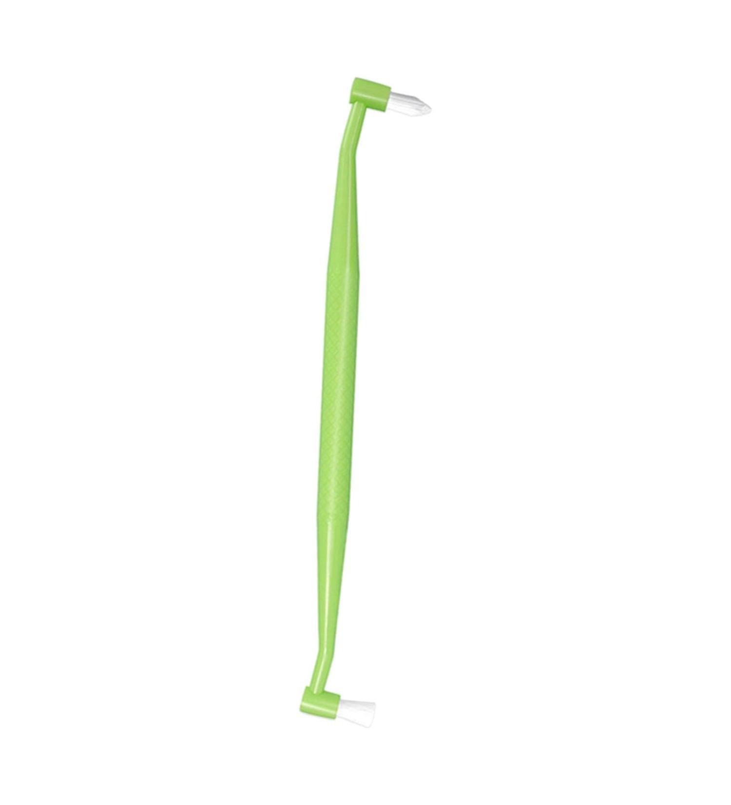 Gralara Dual-Ended Pet Dental Brush for Cats and Dogs - Ergonomic Design for Easy Cleaning Green - Buy Online on GoSupps.com