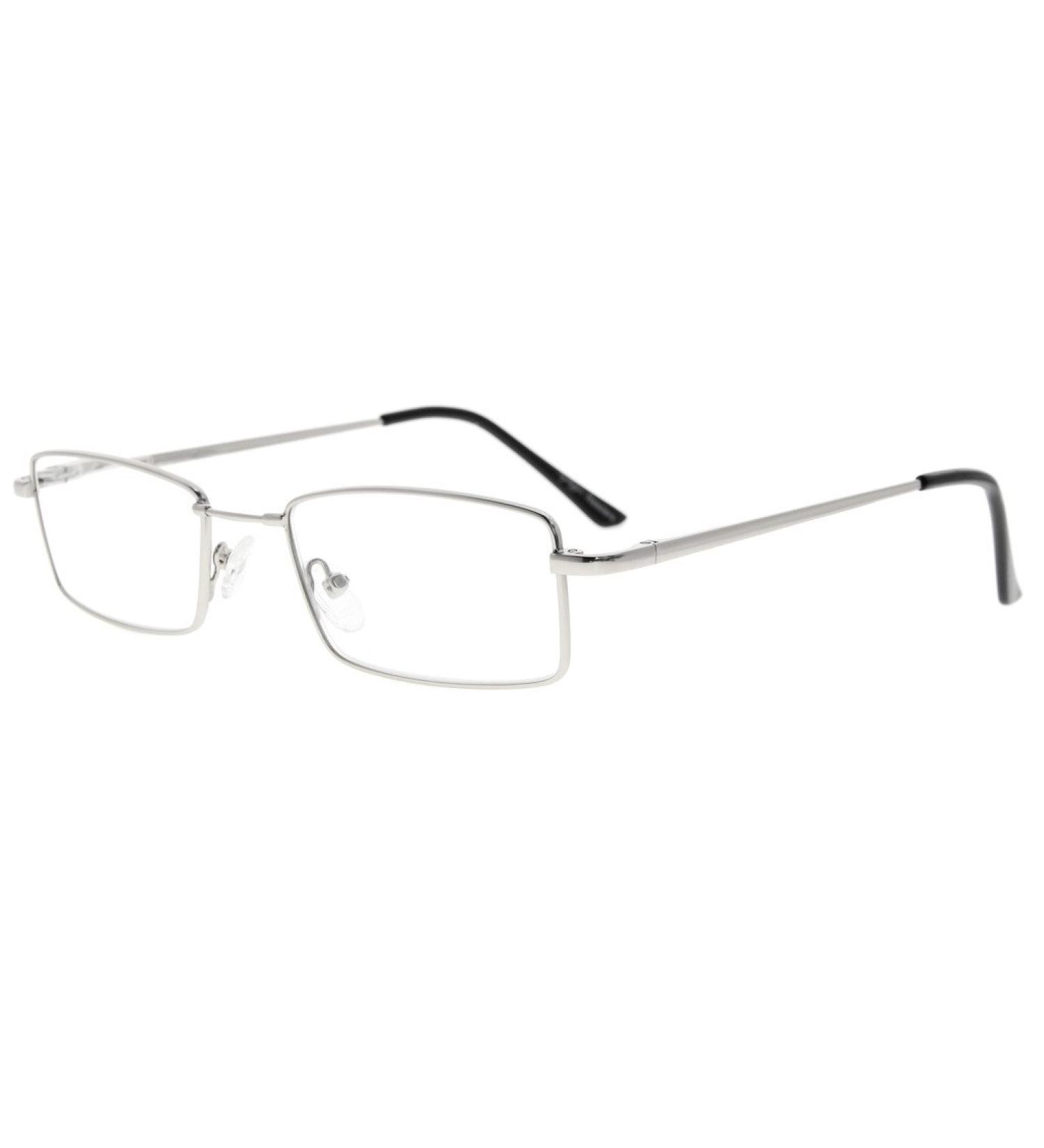 Eyekepper Spring Hinges Reading Glasses - Flexible Memory Titanium Bridge for Men & Women (+1.75 Silver) - International Shipping Available - Buy Online on GoSupps.com
